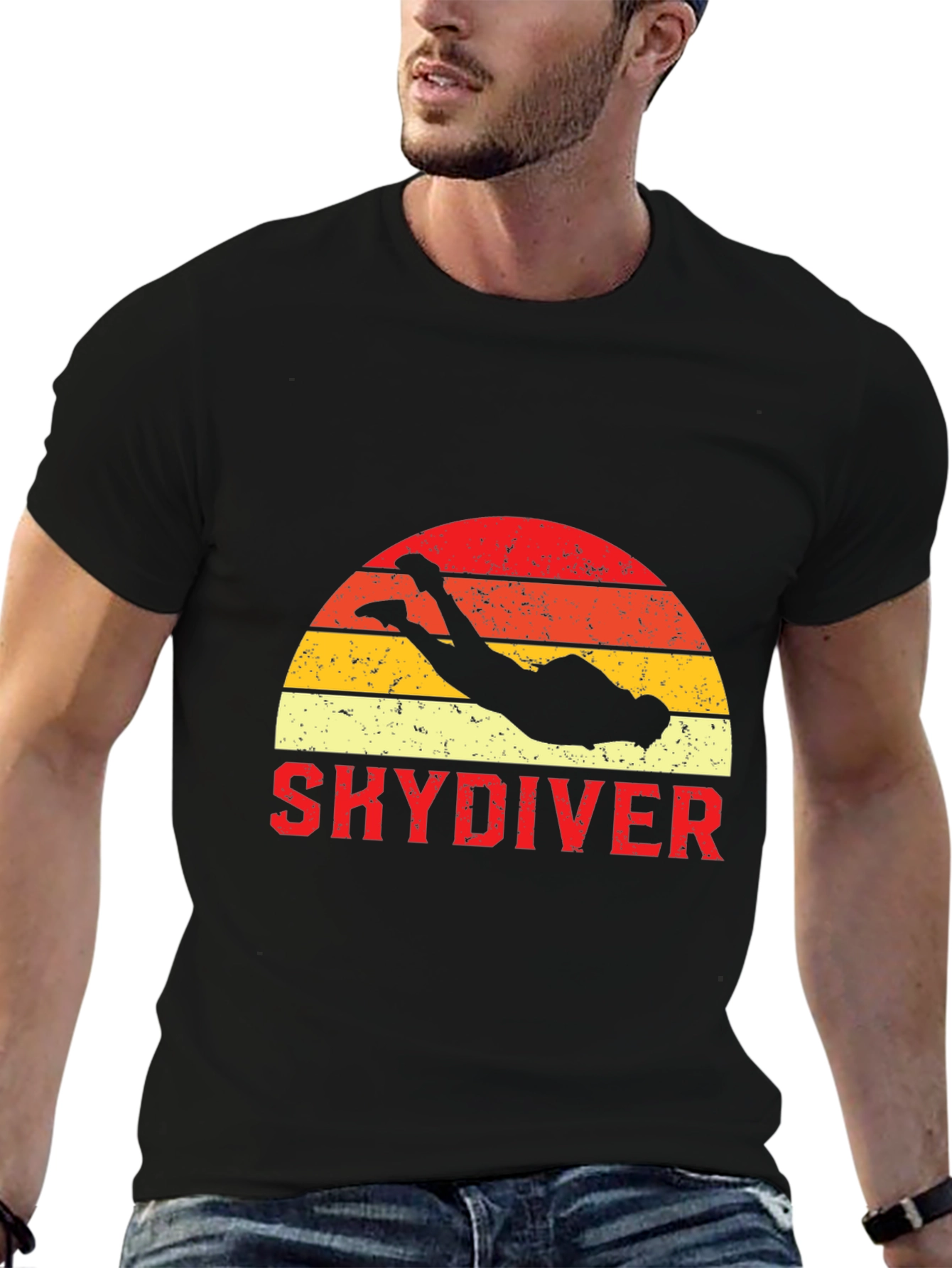 Skydiving Retro Sunset T-Shirt