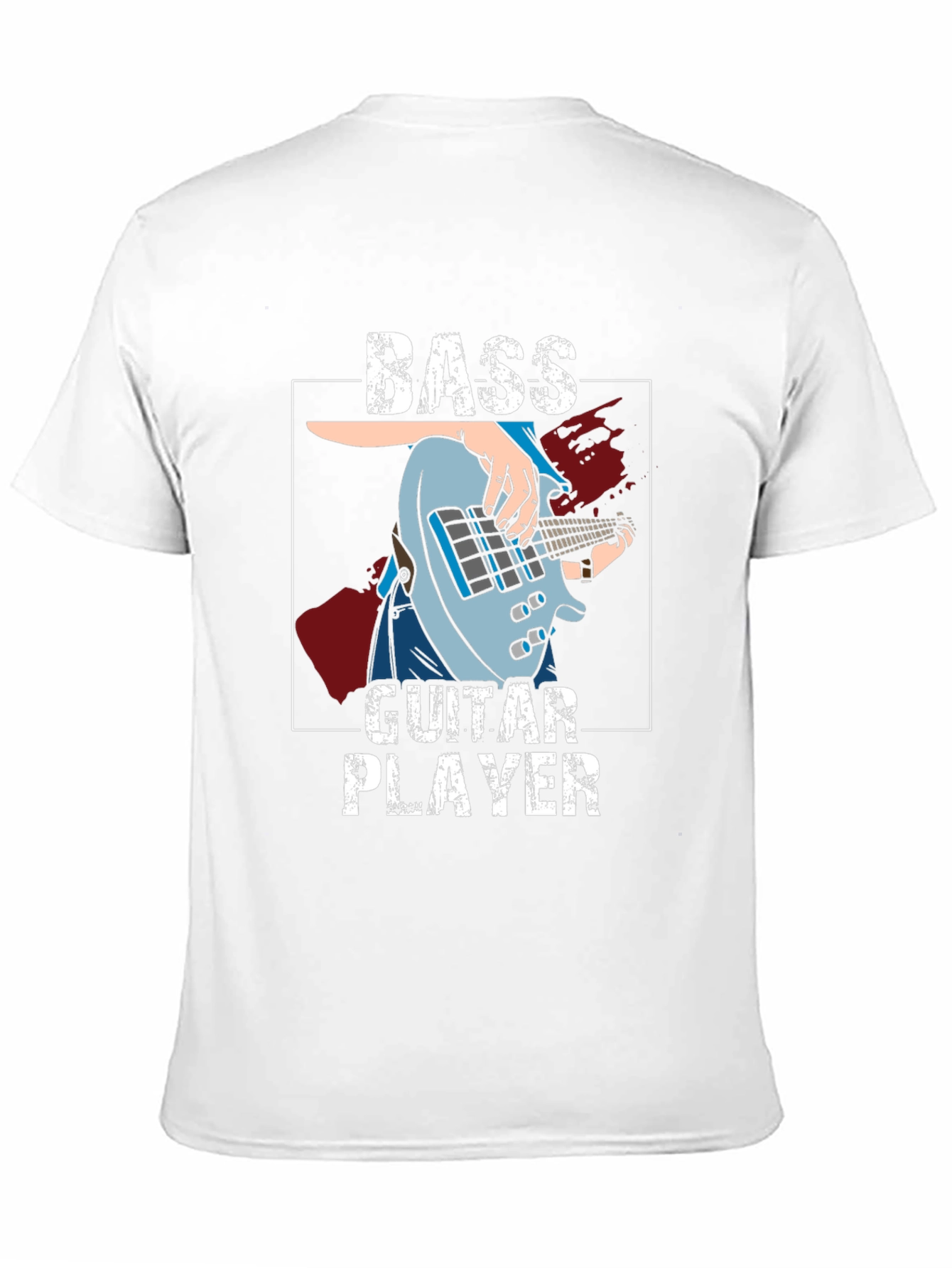 Bass Guitar Player Graphic T-Shirt - Black