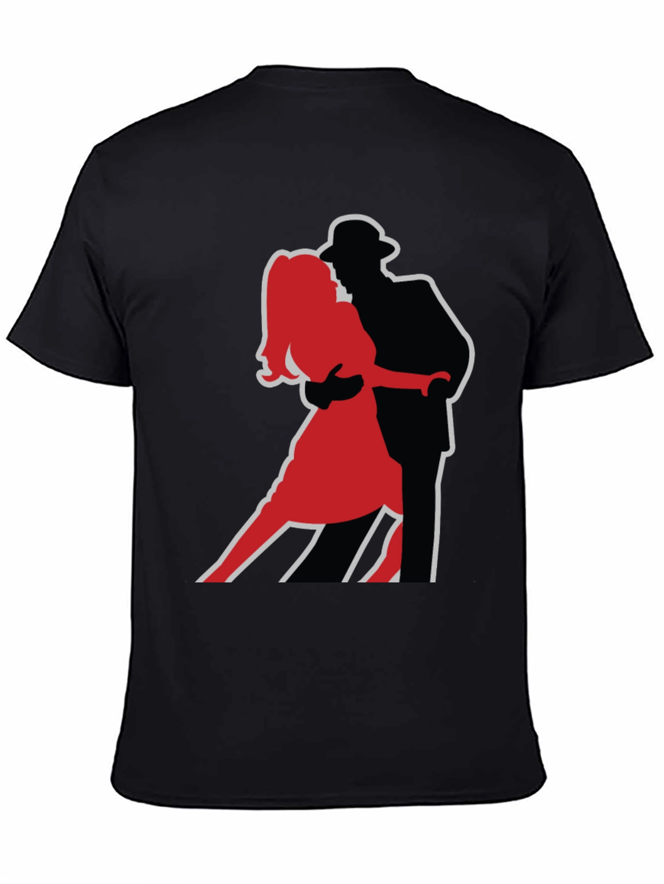 Dancing Duo Graphic T-Shirt - Black