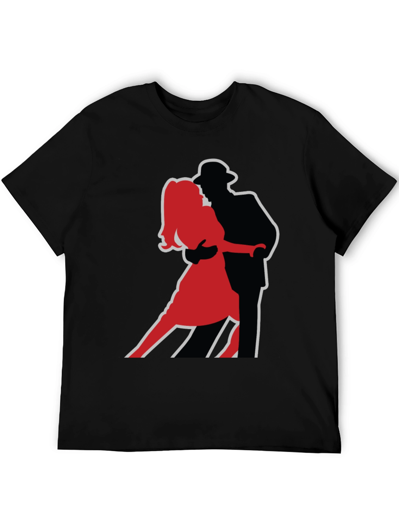 Dancing Duo Graphic T-Shirt - Black