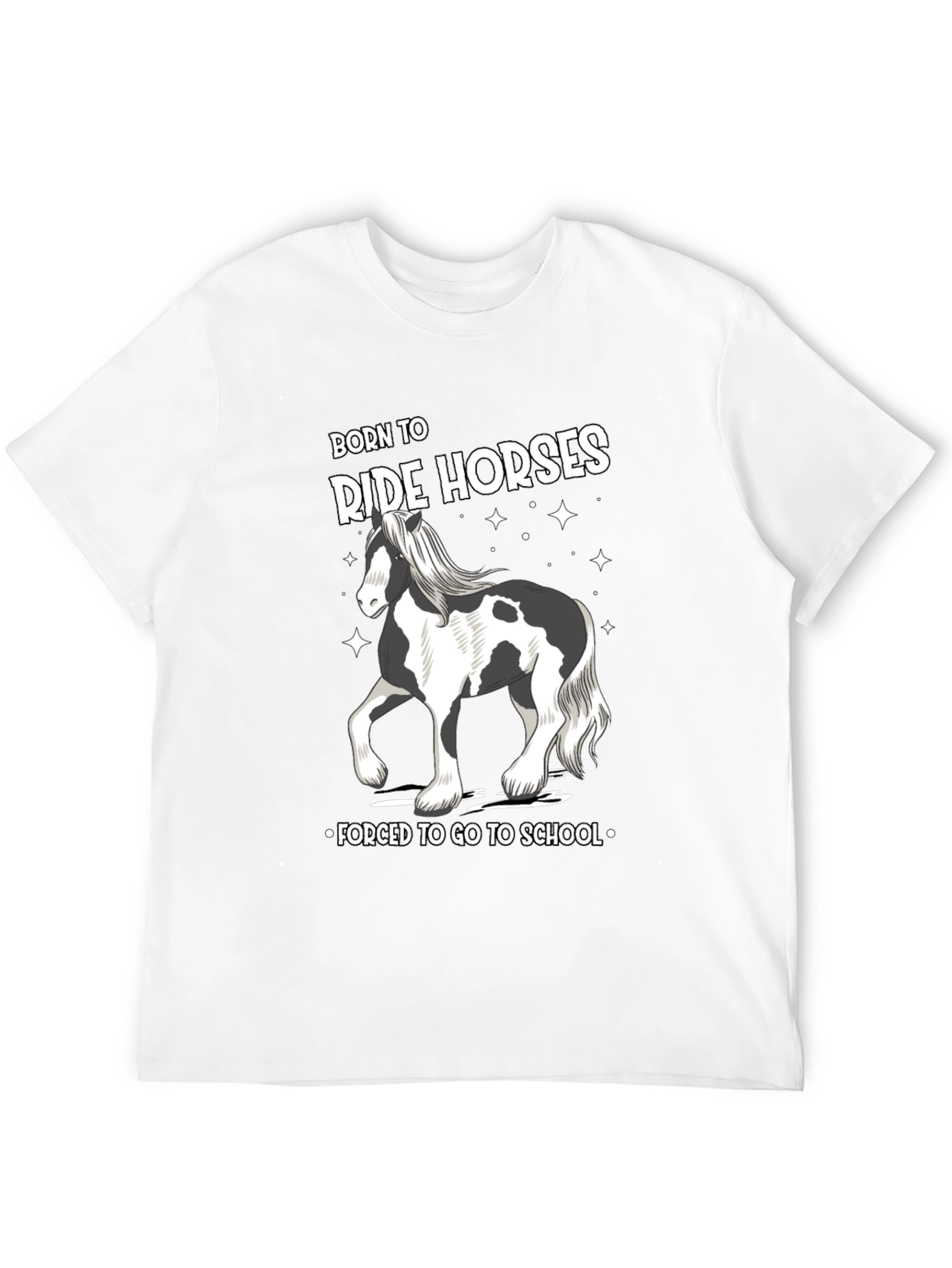 Born to Ride Horses Graphic Tee
