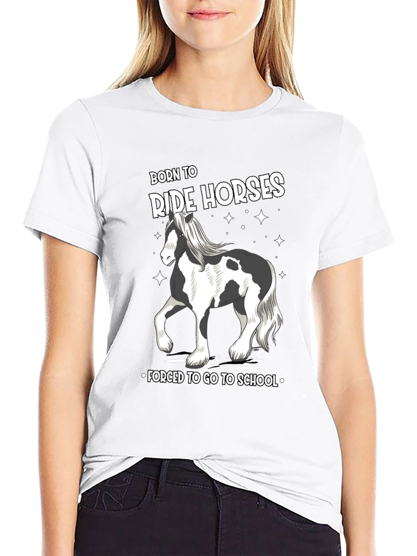 Born to Ride Horses Graphic Tee