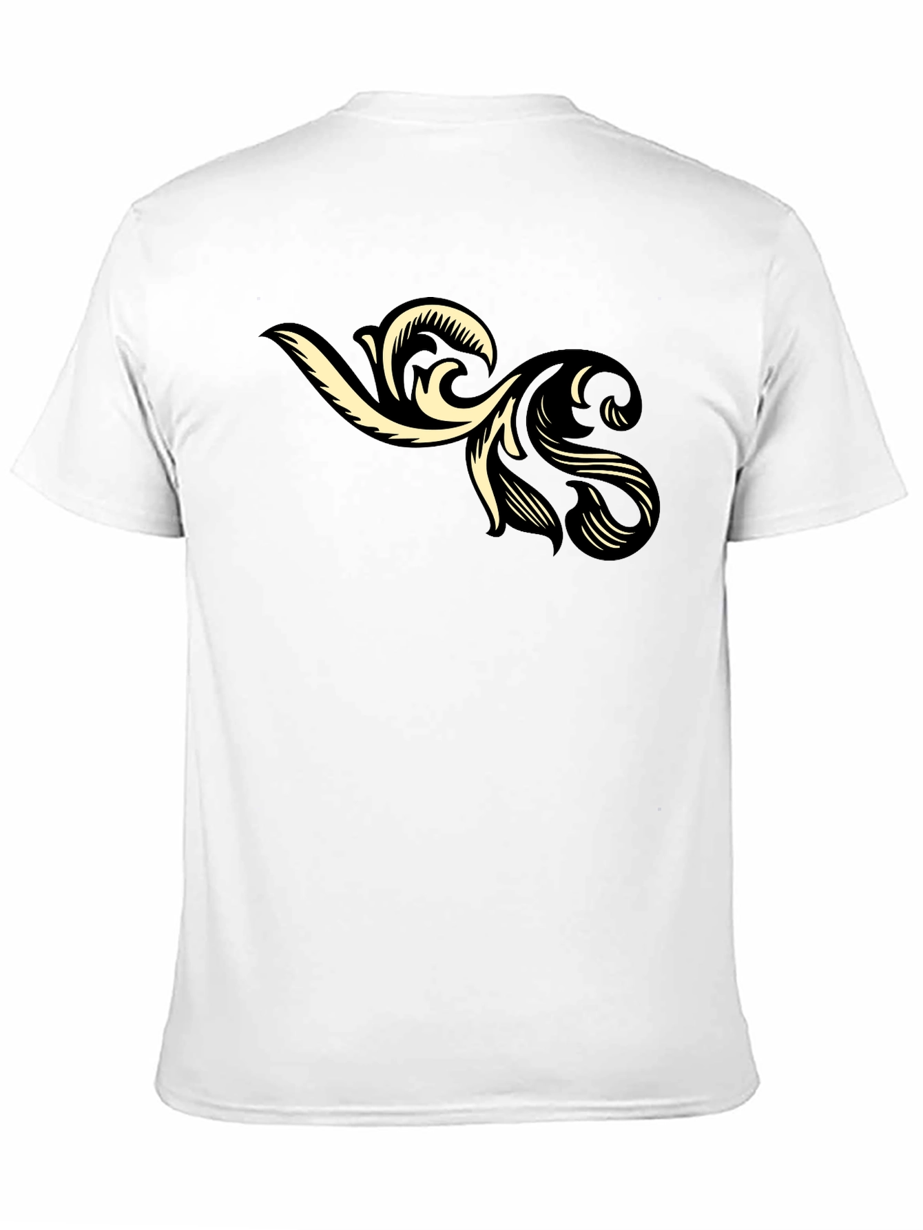 Stylish Black T-Shirt with Floral Graphic Print