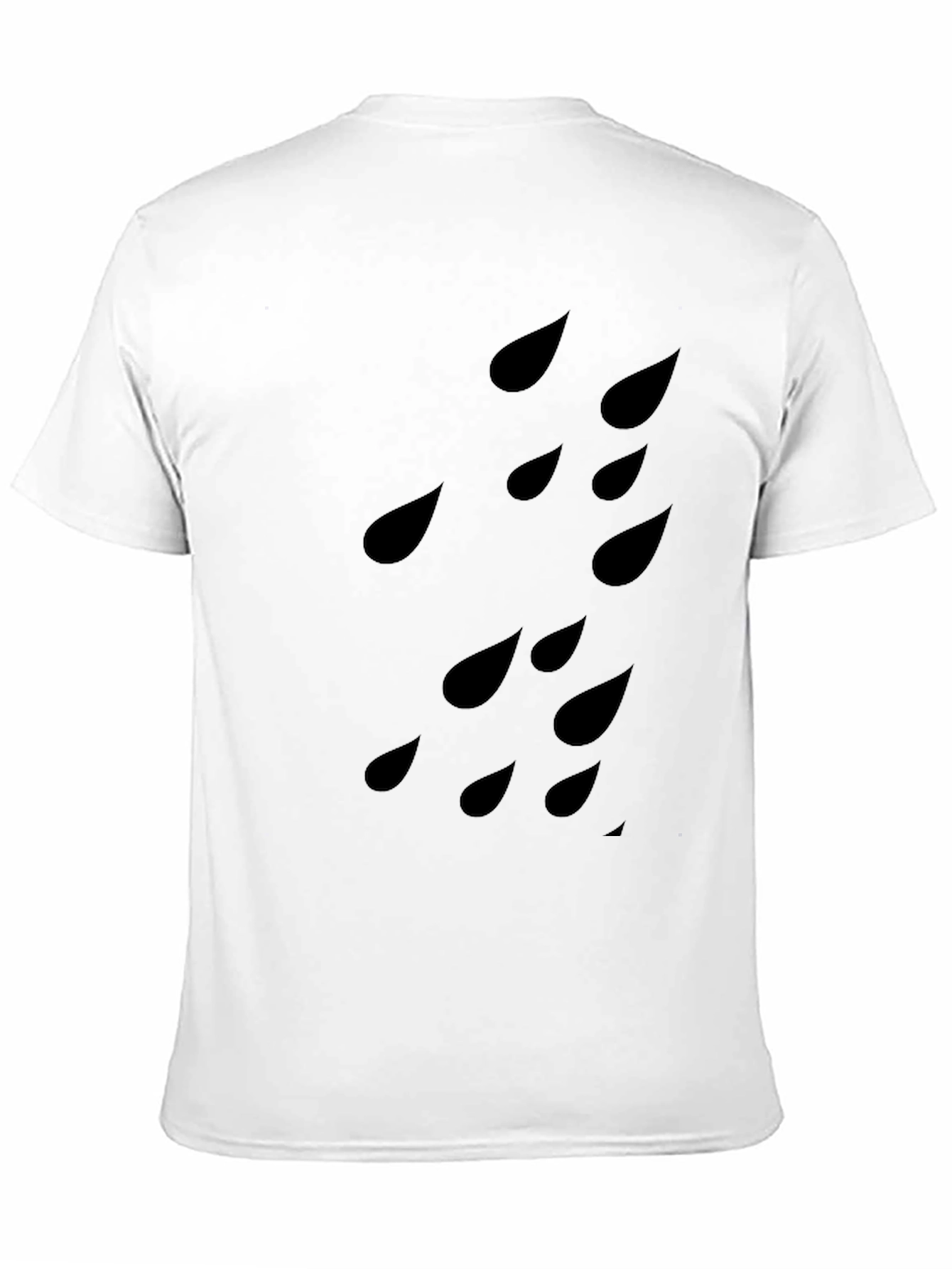 Raindrop Patterned Black T-Shirt