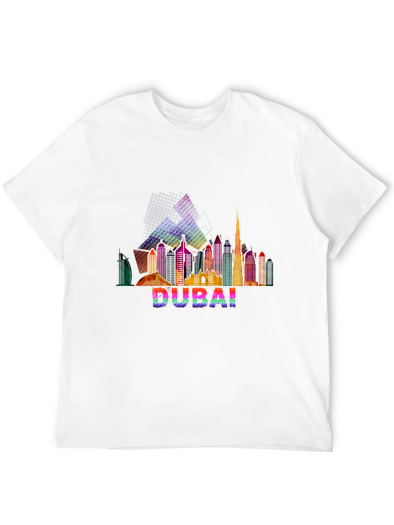 Dubai Skyline Graphic Tee - Mens Black T-Shirt