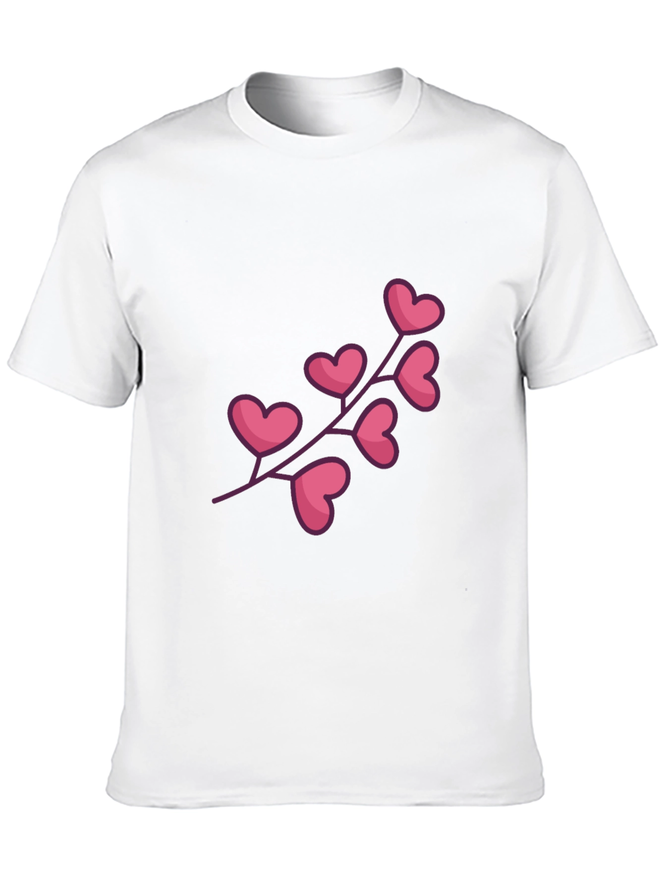 Heart Branch Graphic Black T-Shirt