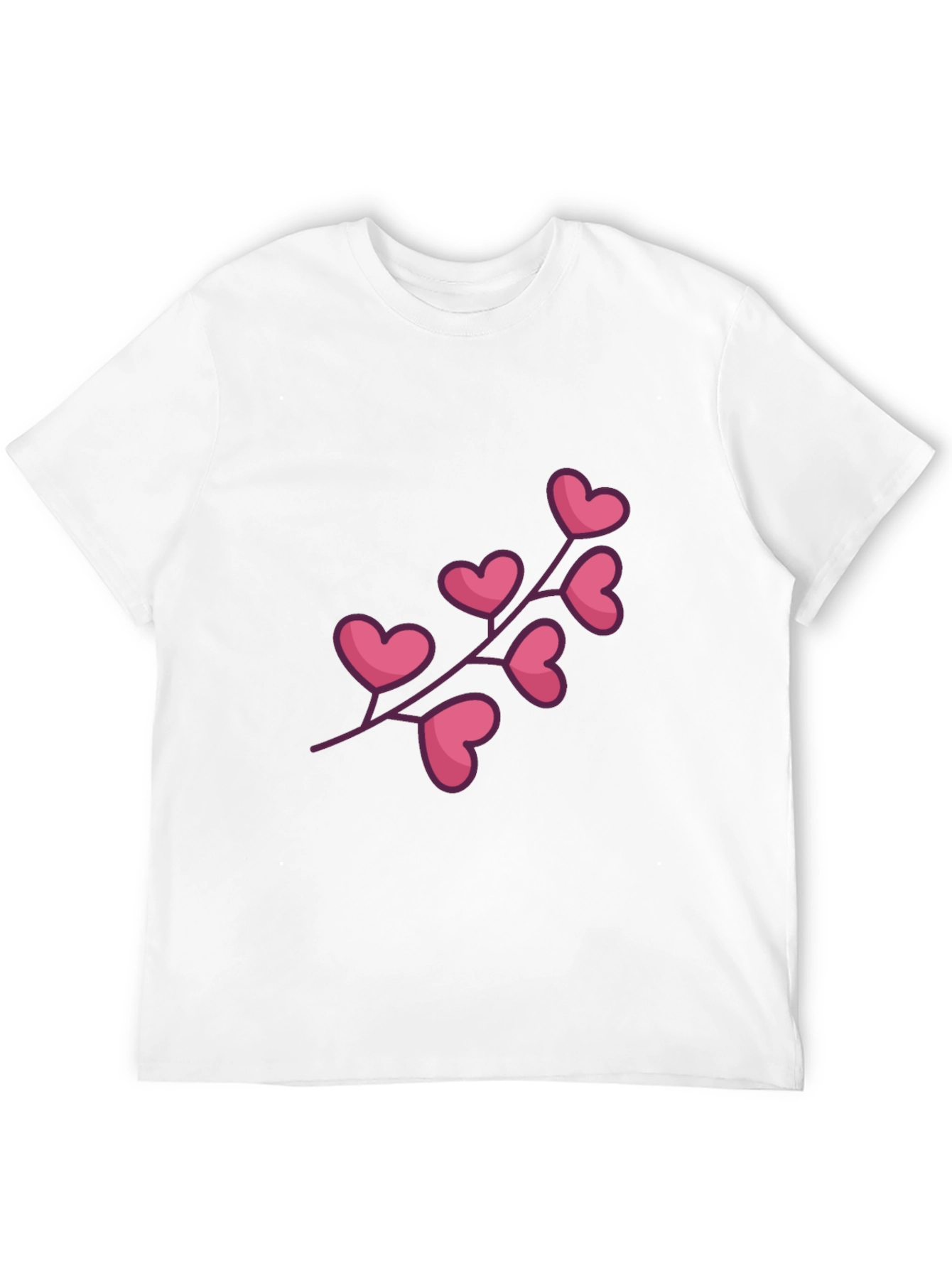 Heart Branch Graphic Black T-Shirt