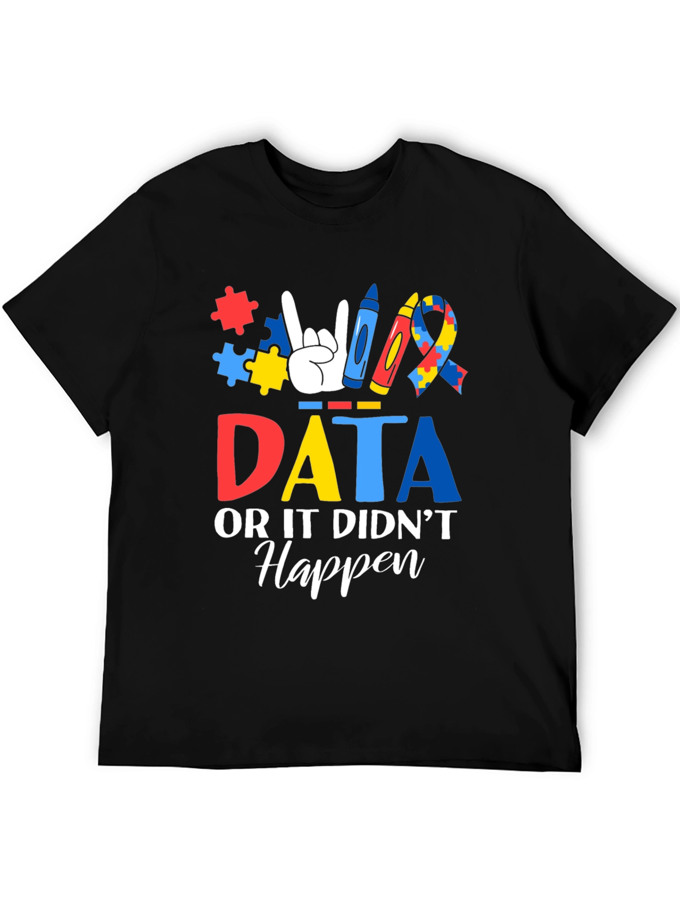 Autism Awareness Data Graphic T-Shirt