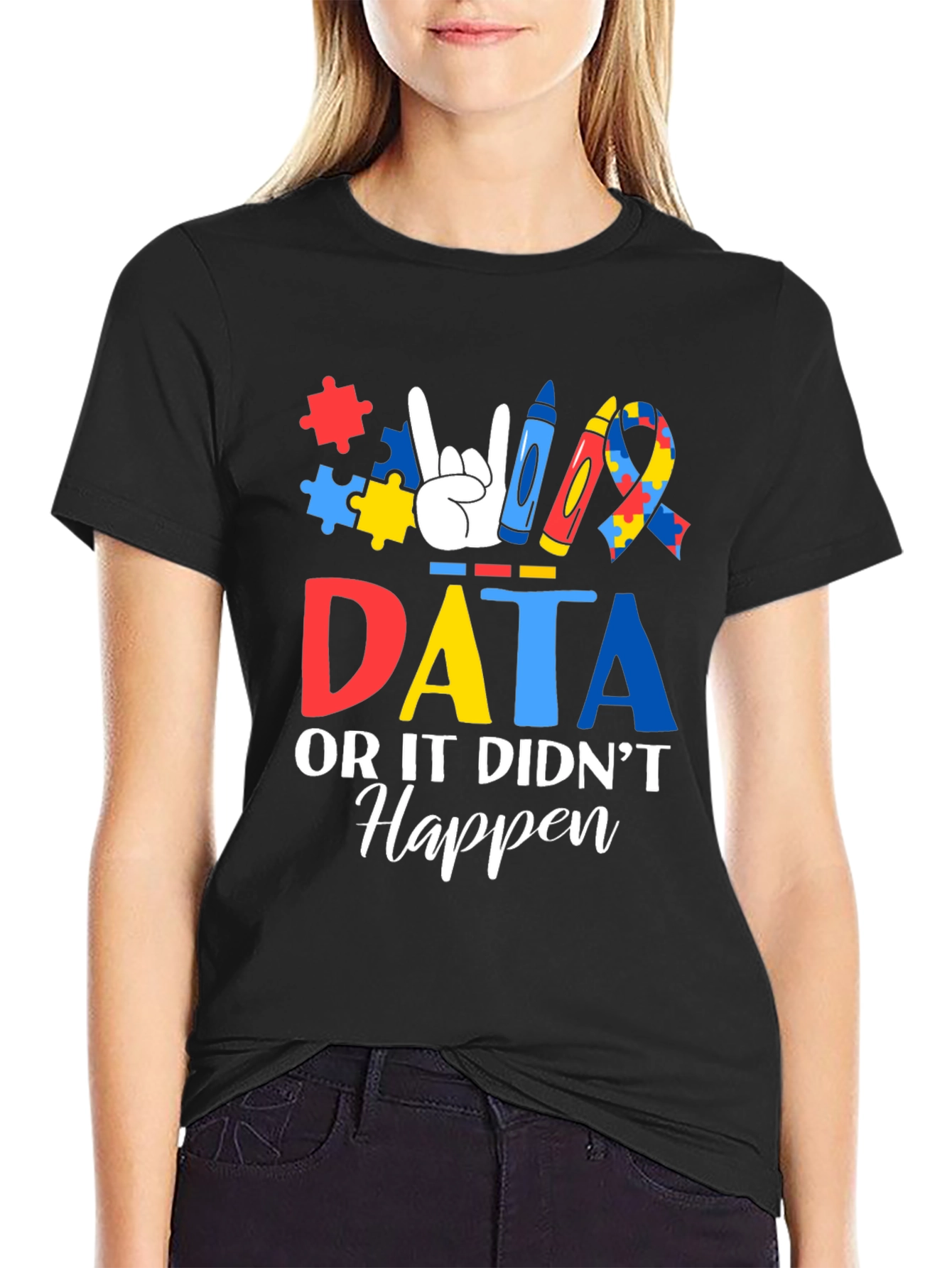 Autism Awareness Data Graphic T-Shirt