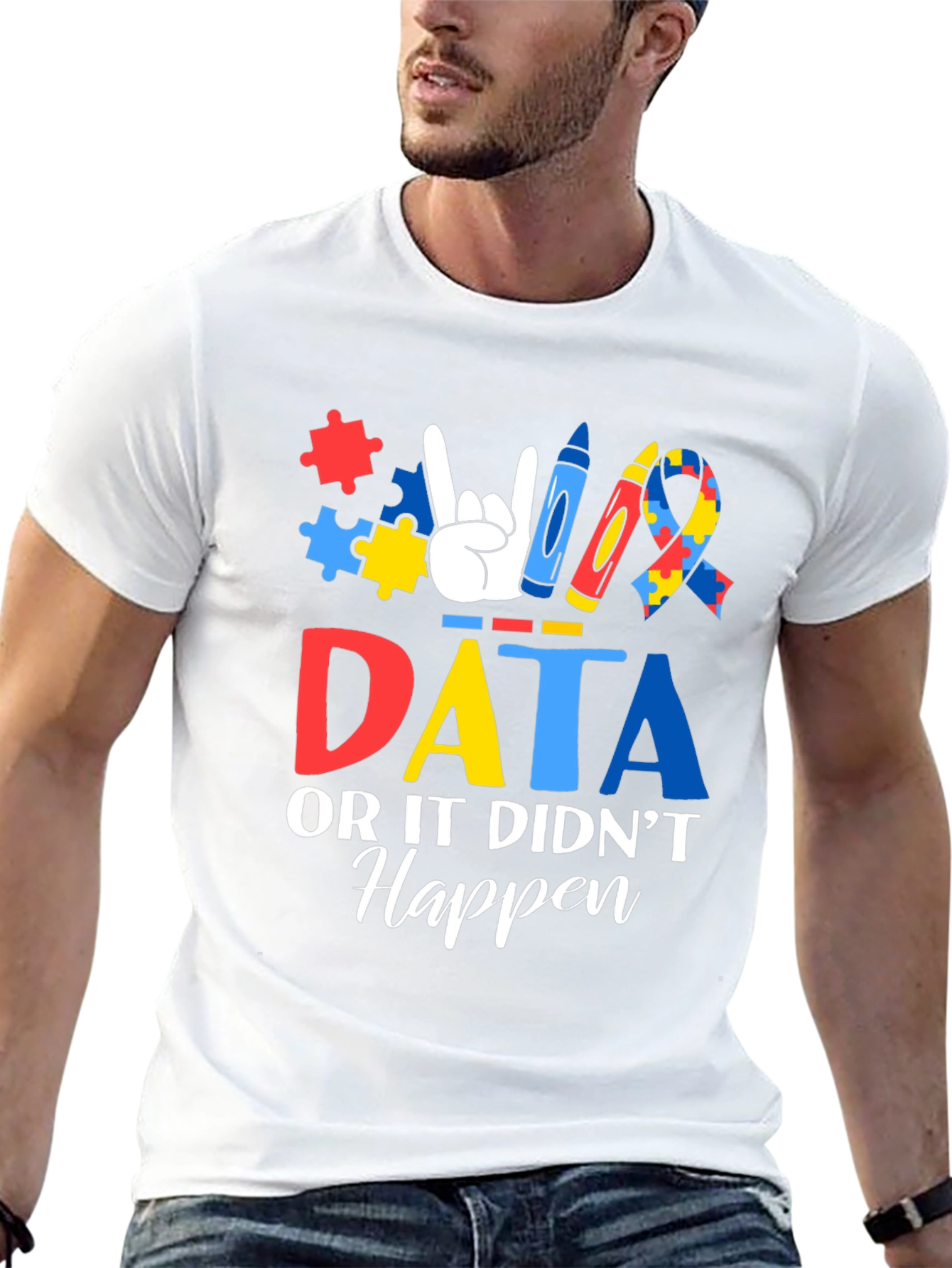Autism Awareness Data Graphic T-Shirt