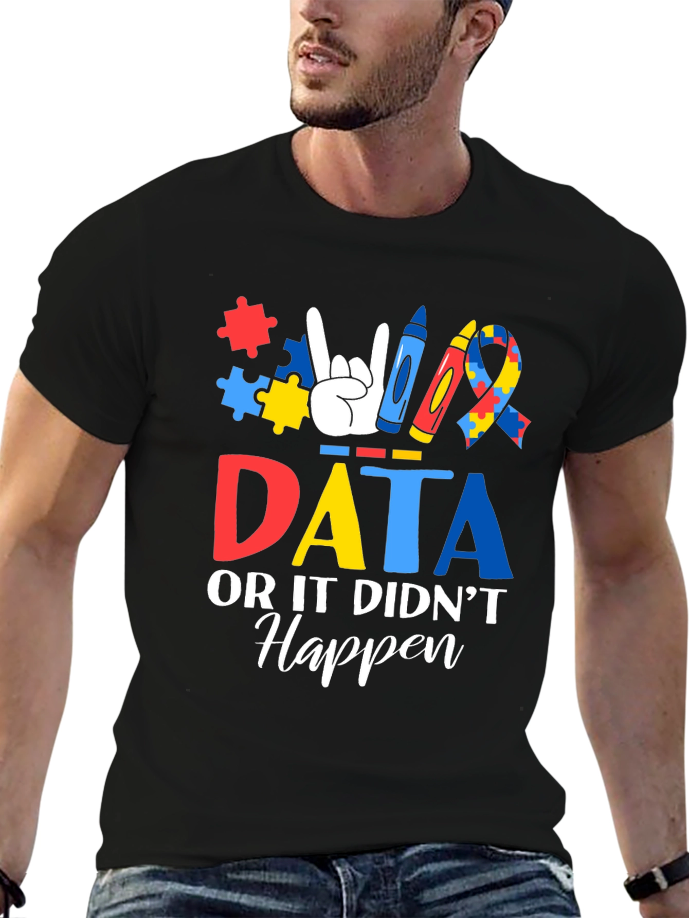 Autism Awareness Data Graphic T-Shirt