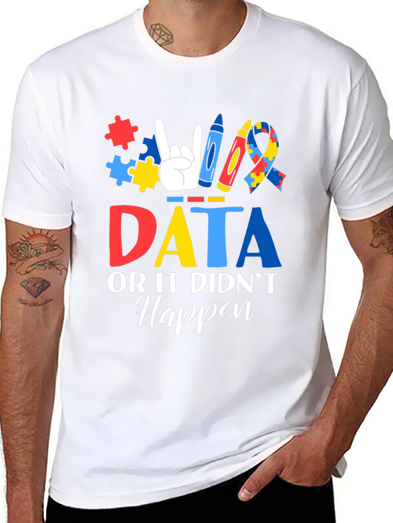 Autism Awareness Data Graphic T-Shirt