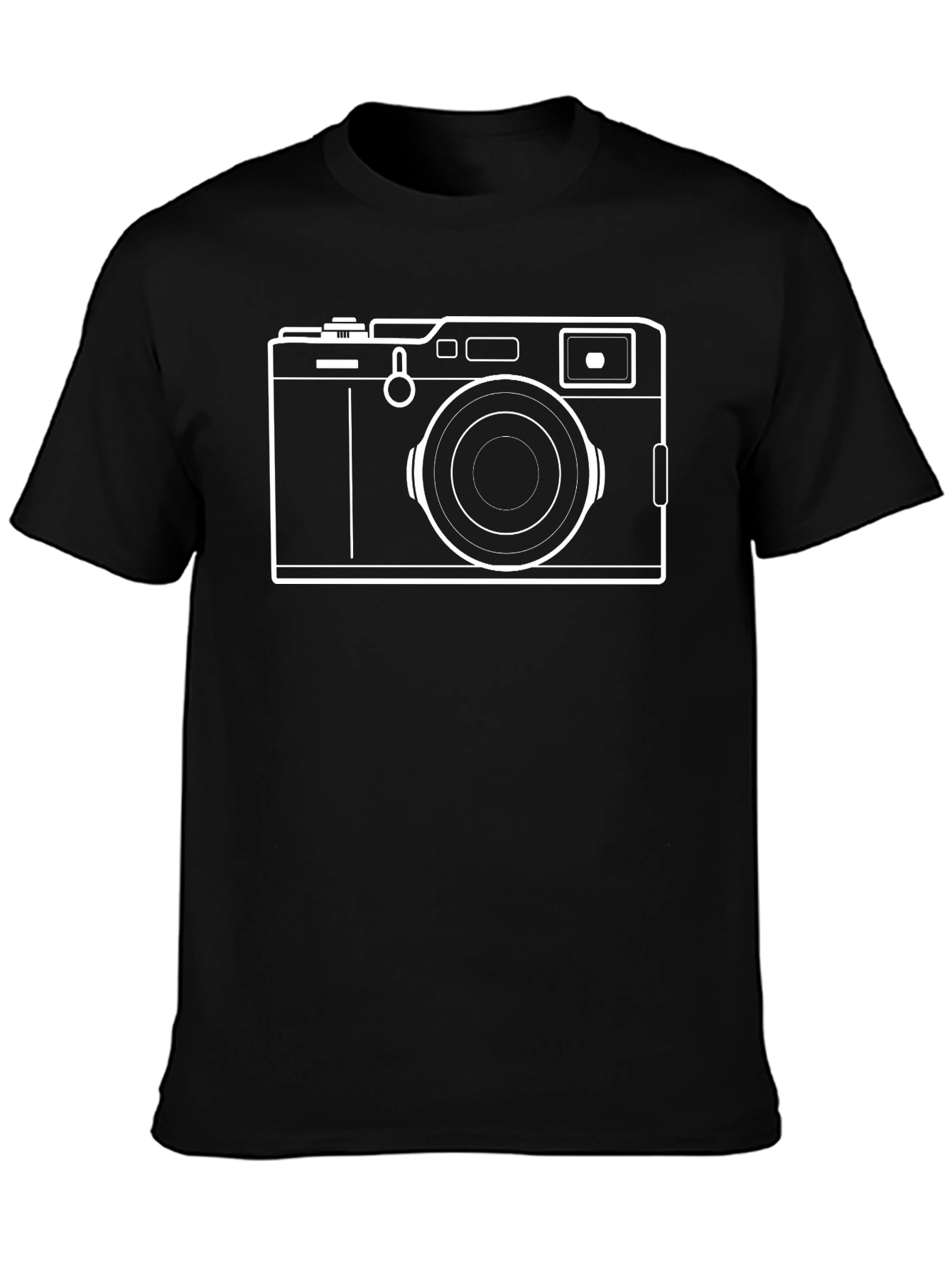 Retro Camera Graphic Tee - Black