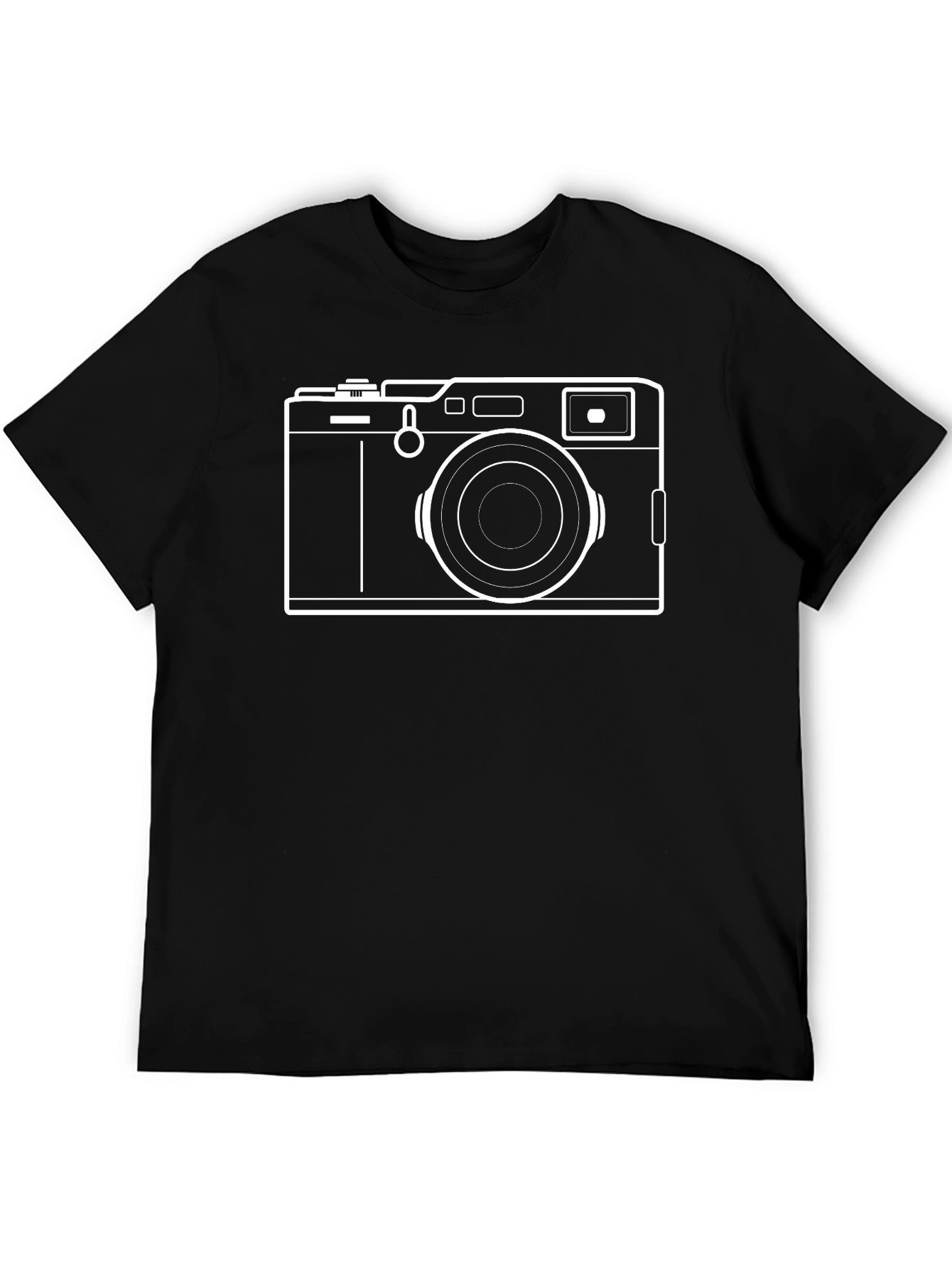 Retro Camera Graphic Tee - Black