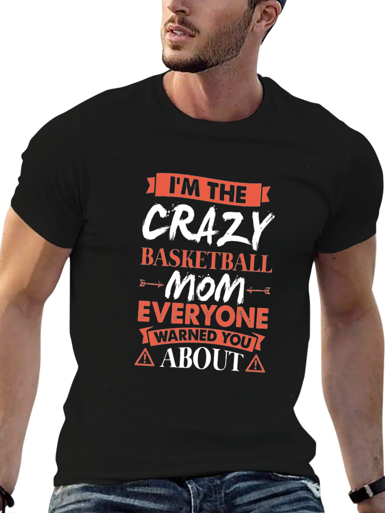 Crazy Basketball Mom Graphic T-Shirt