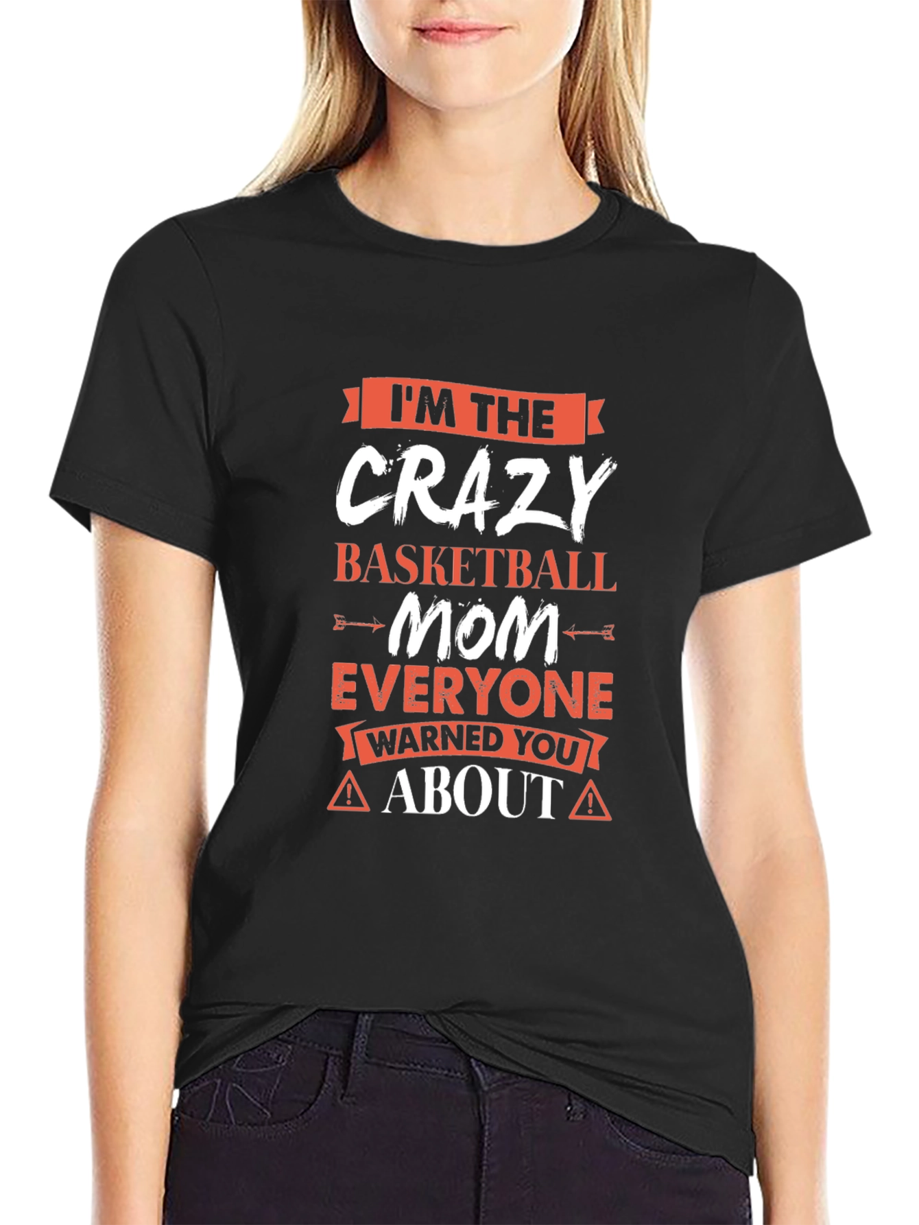 Crazy Basketball Mom Graphic T-Shirt