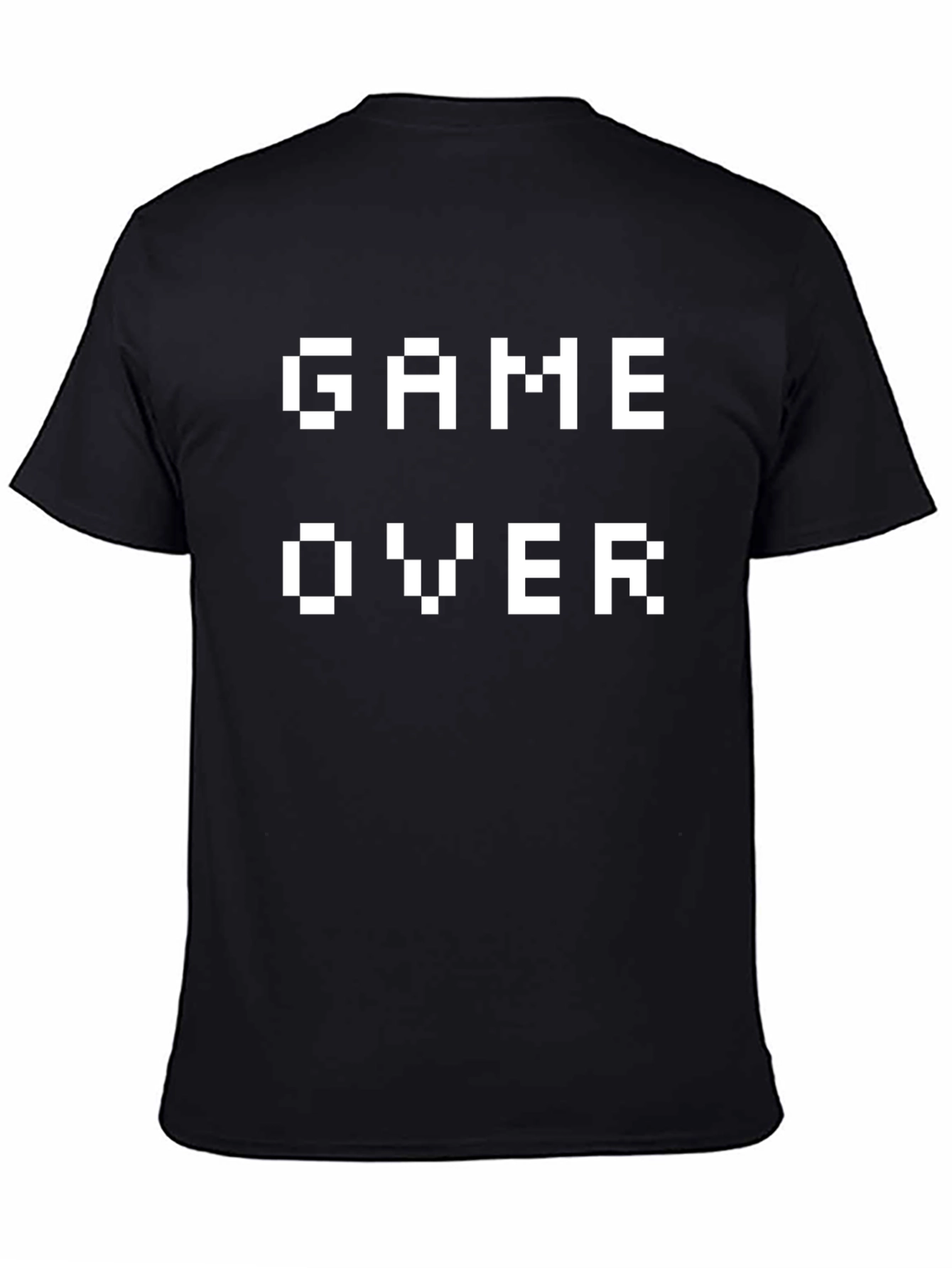 Game Over Pixel Graphic Black T-Shirt