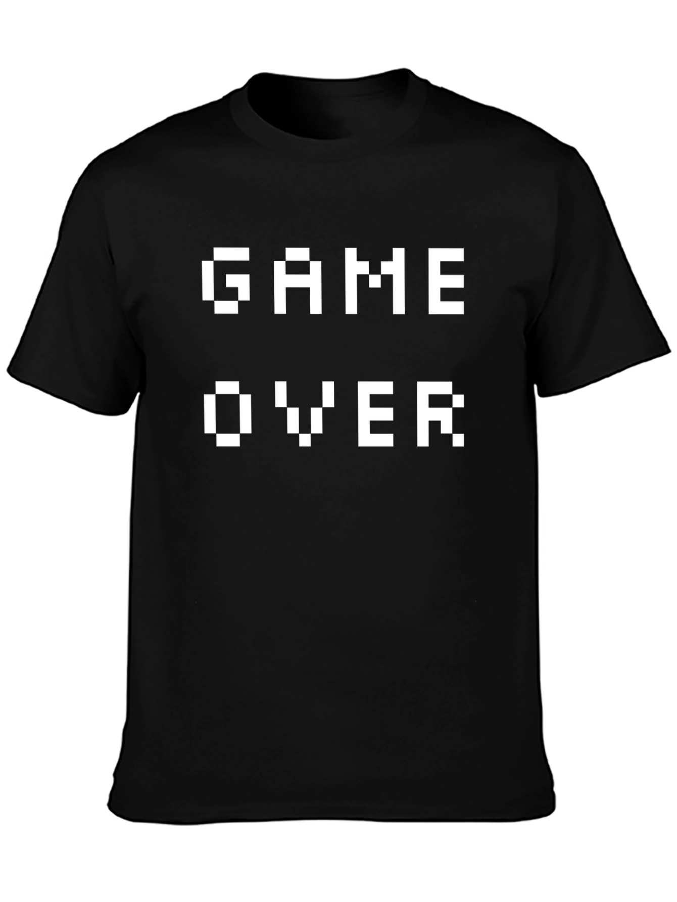 Game Over Pixel Graphic Black T-Shirt