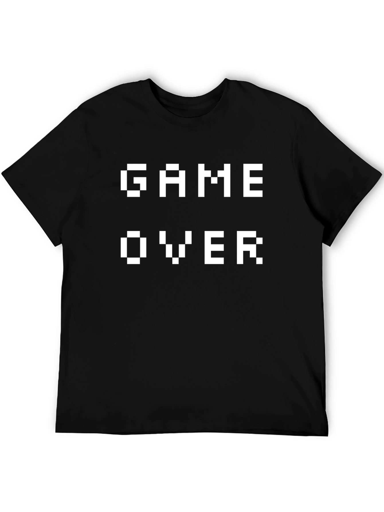 Game Over Pixel Graphic Black T-Shirt
