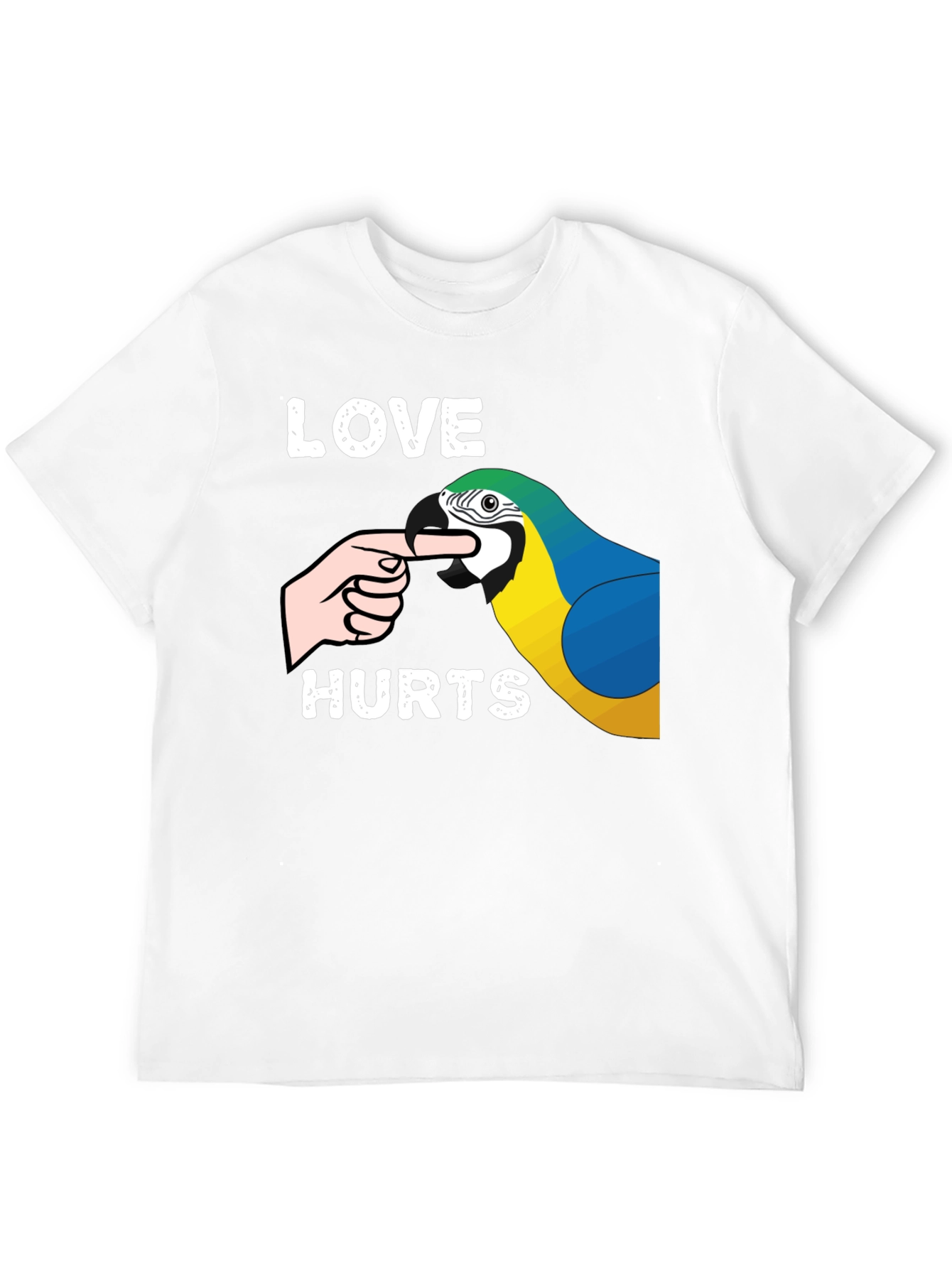 Love Hurts Parrot T-Shirt Funny Bird Lover Tee