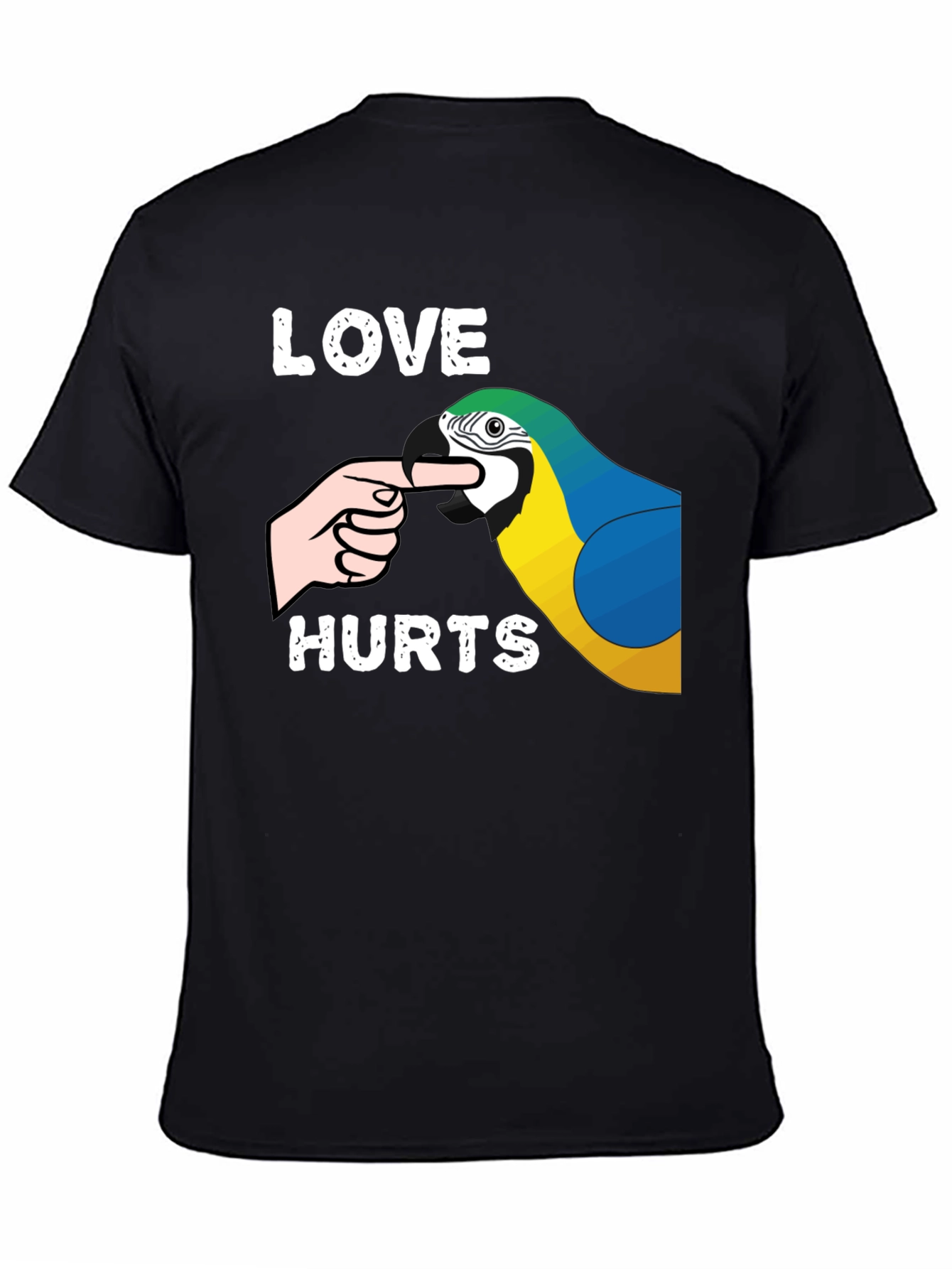 Love Hurts Parrot T-Shirt Funny Bird Lover Tee