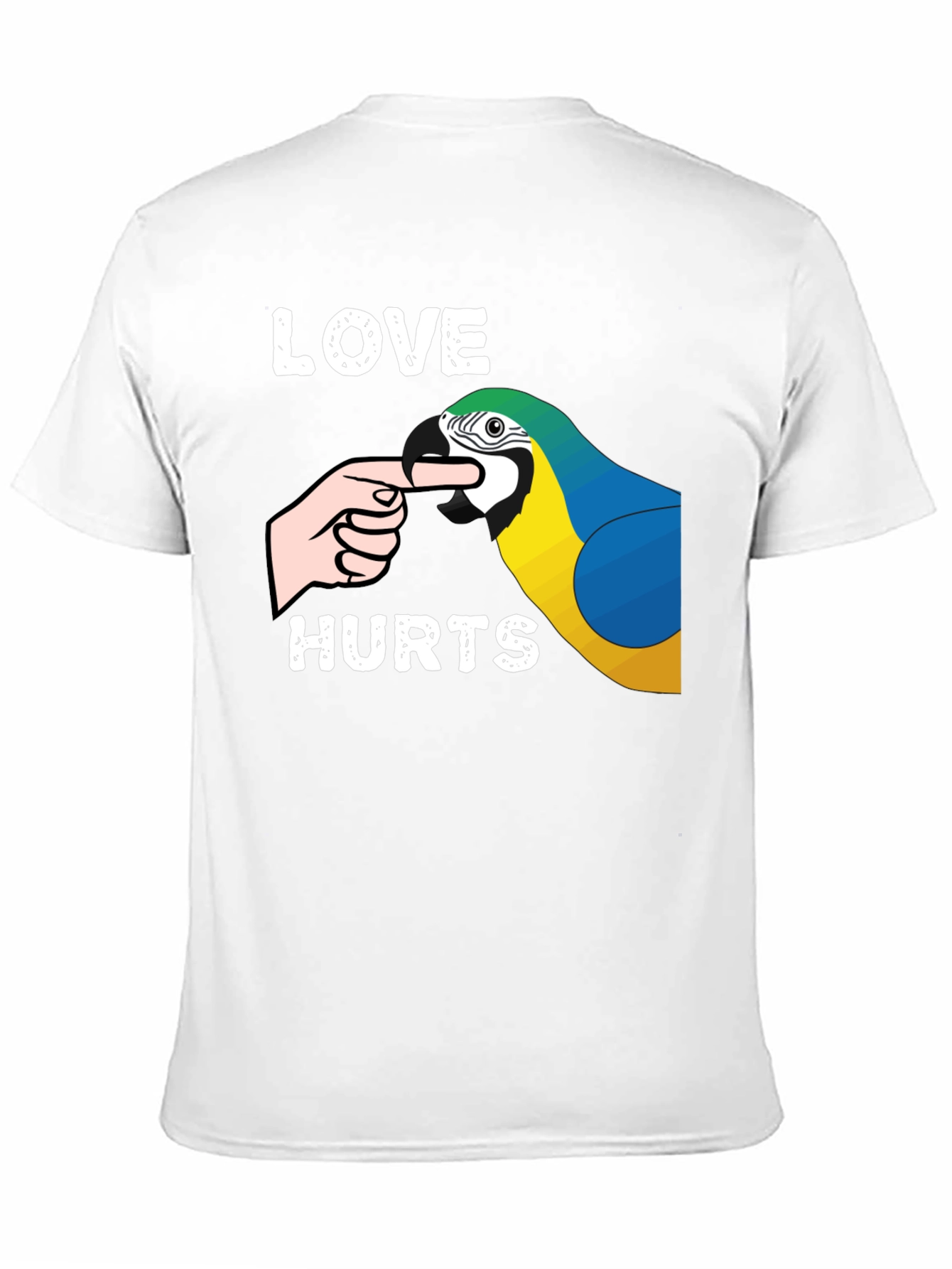 Love Hurts Parrot T-Shirt Funny Bird Lover Tee