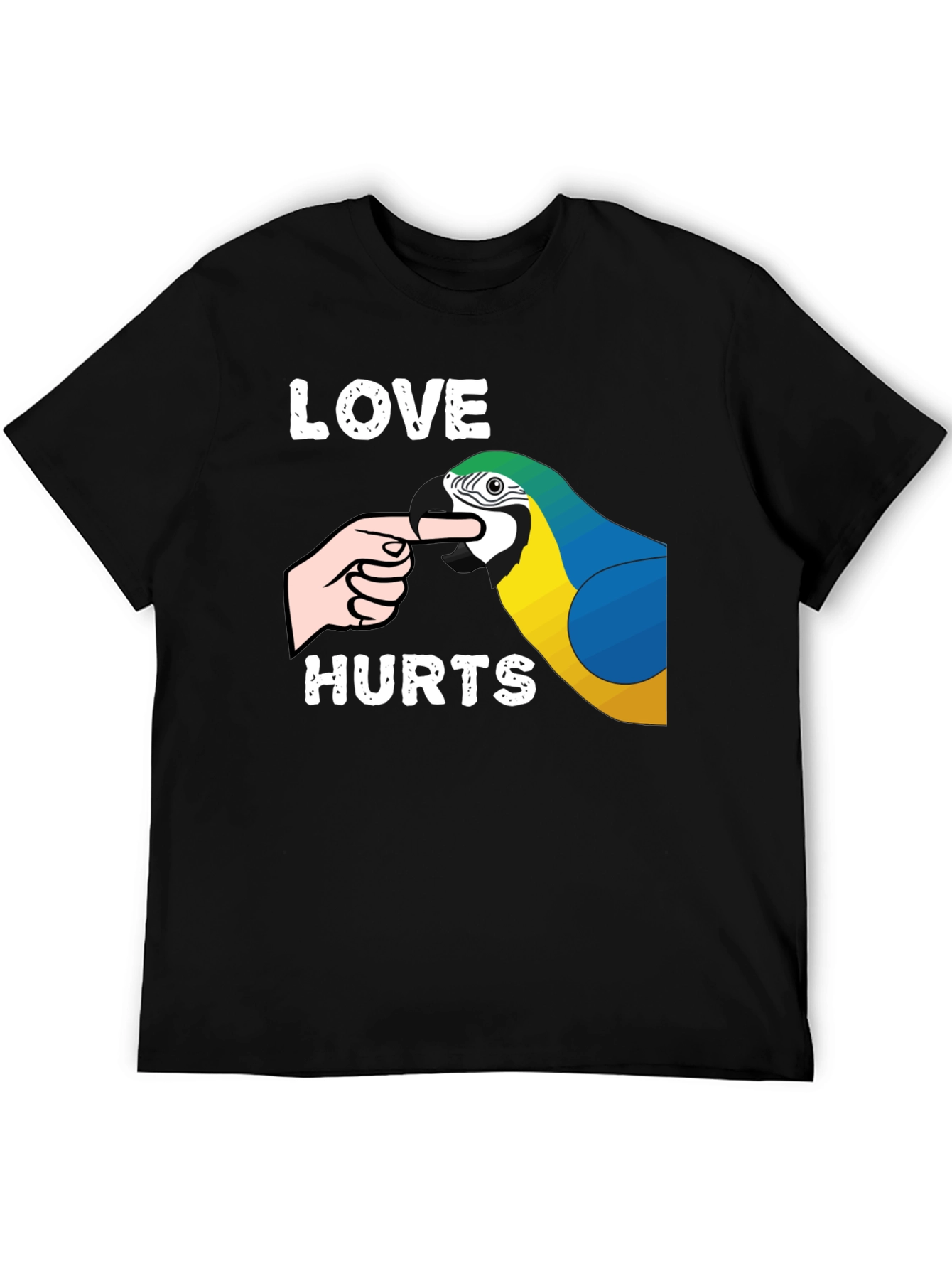 Love Hurts Parrot T-Shirt Funny Bird Lover Tee