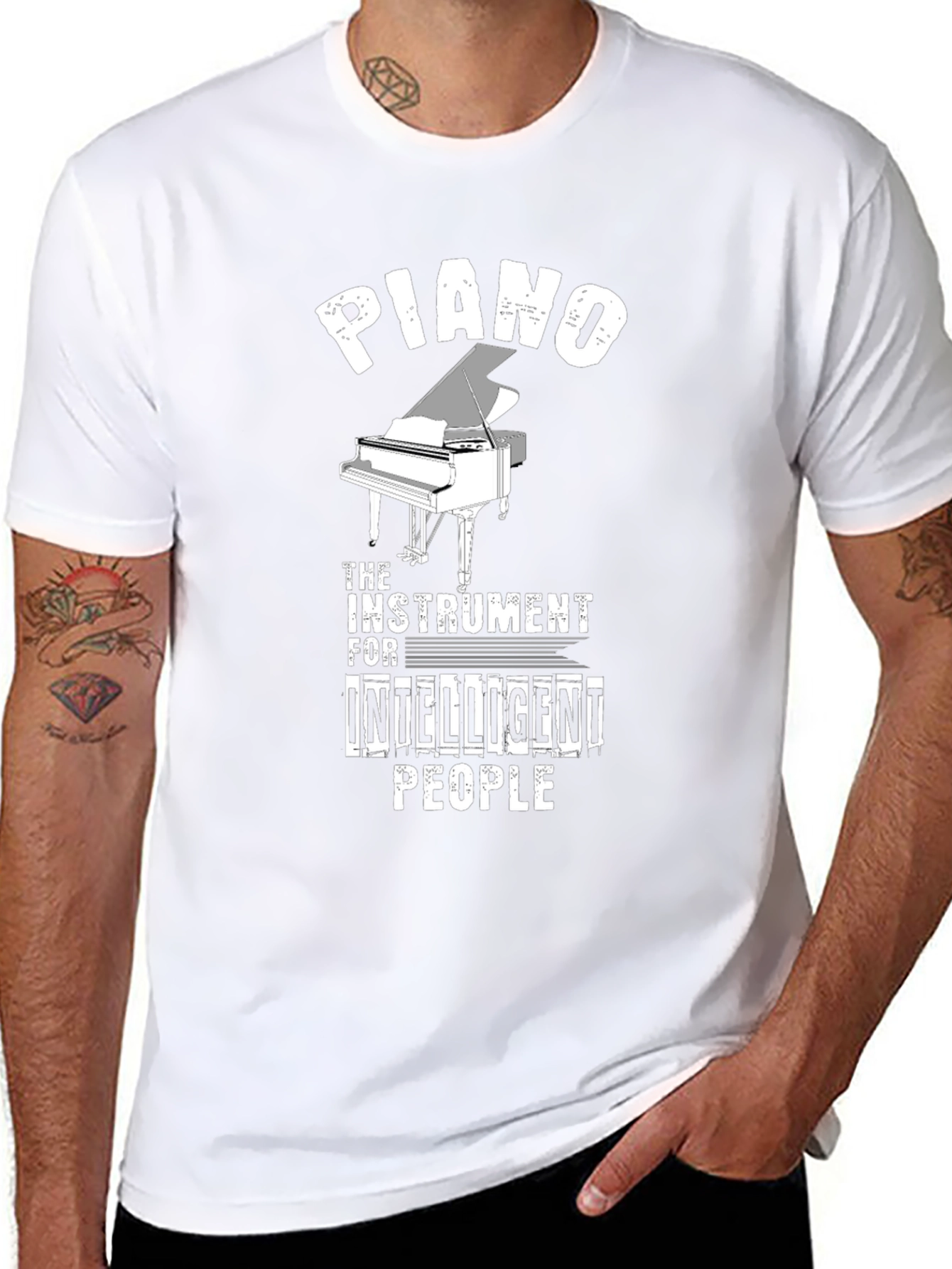 Piano Intelligent People Graphic T-Shirt