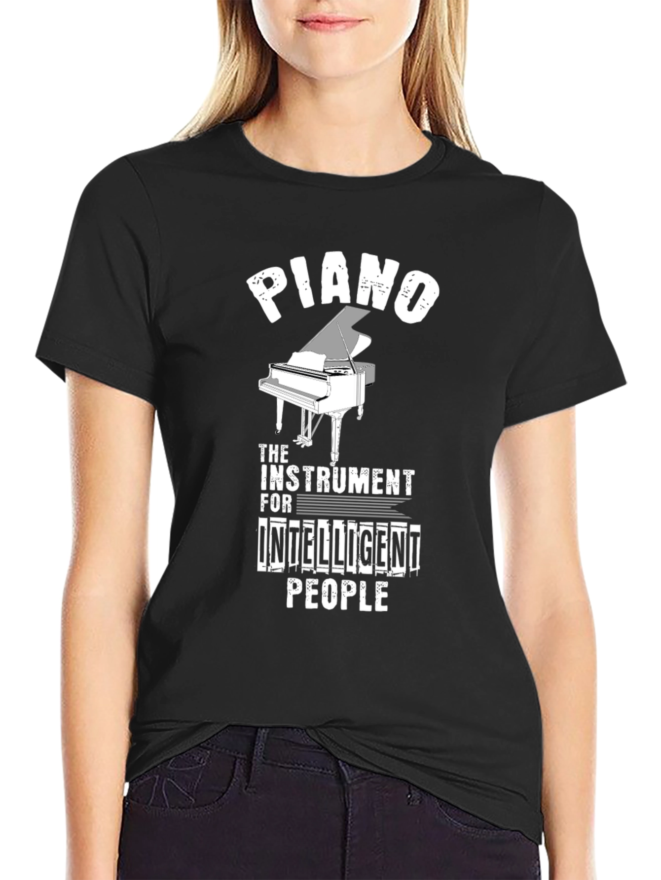 Piano Intelligent People Graphic T-Shirt