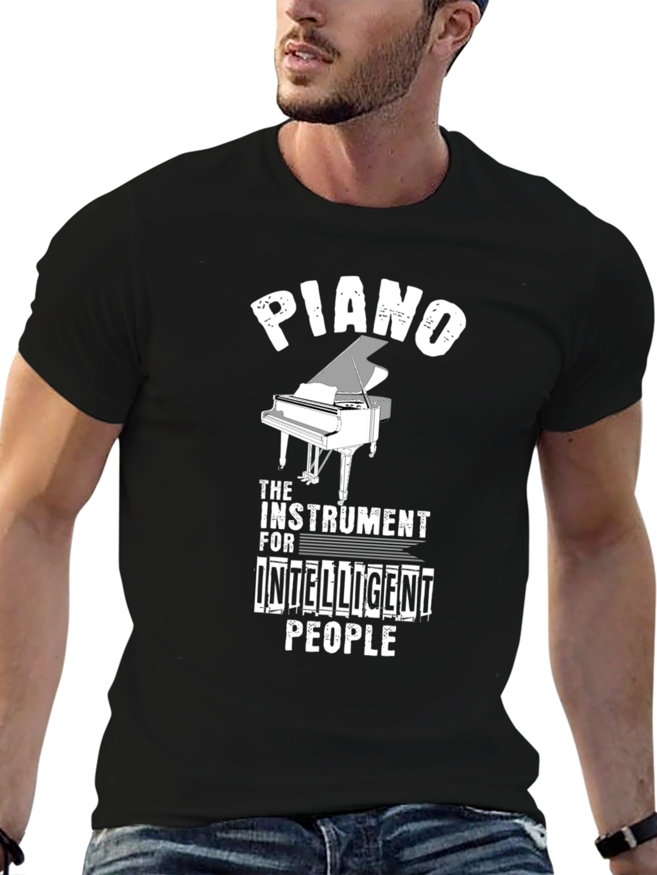 Piano Intelligent People Graphic T-Shirt