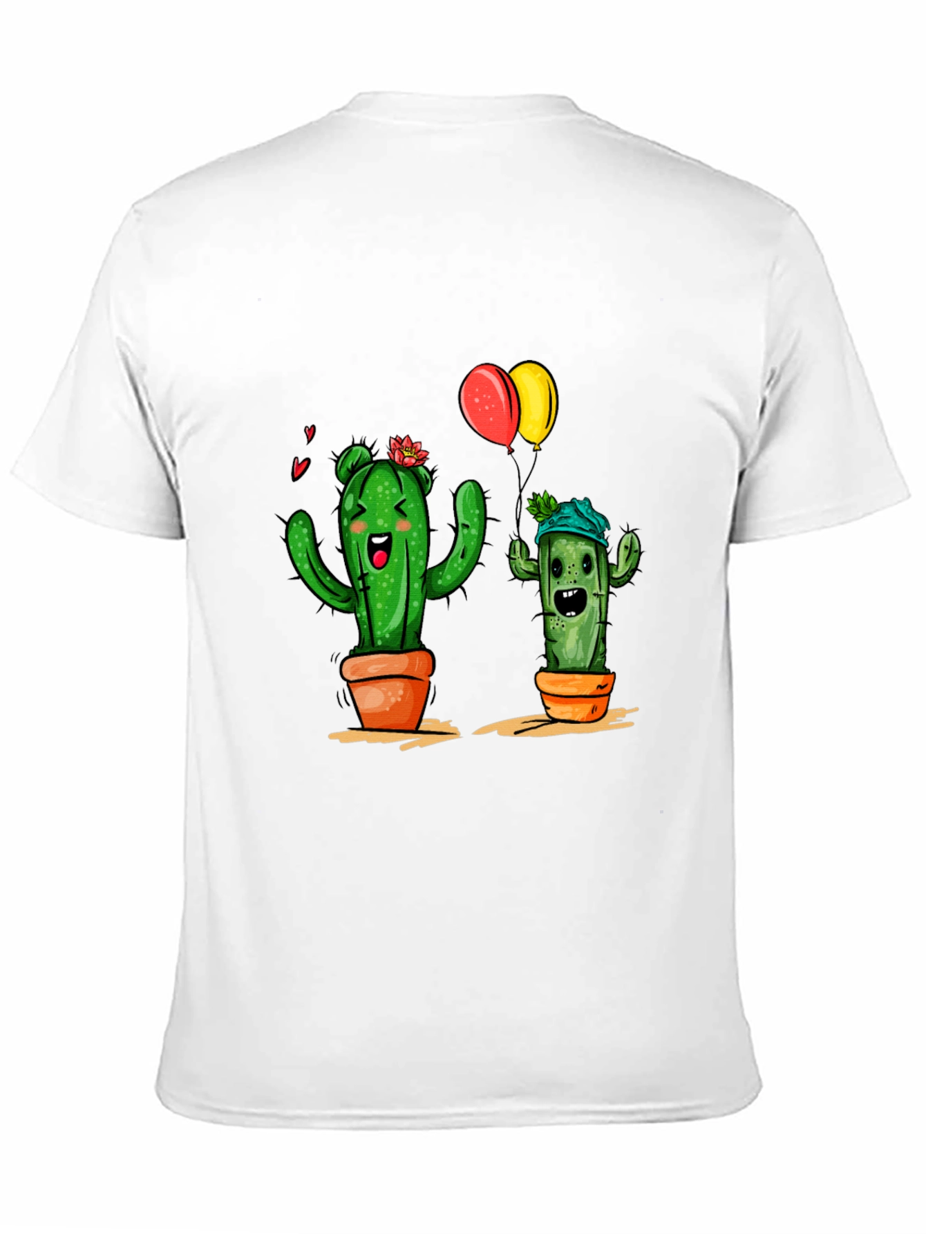 Cactus Love Graphic Tee - Black Cotton T-Shirt
