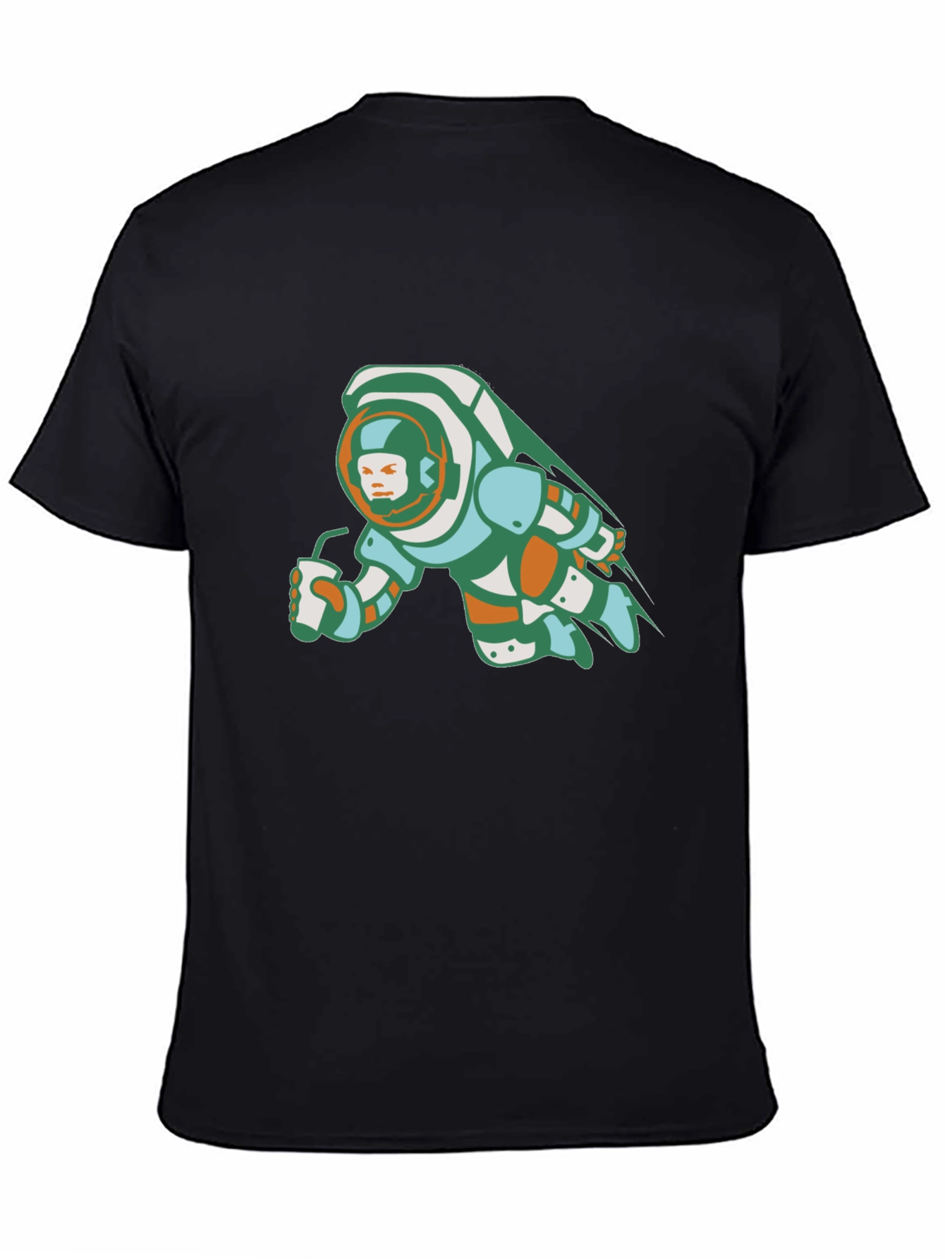 Astronaut Sipping Graphic Tee - Black