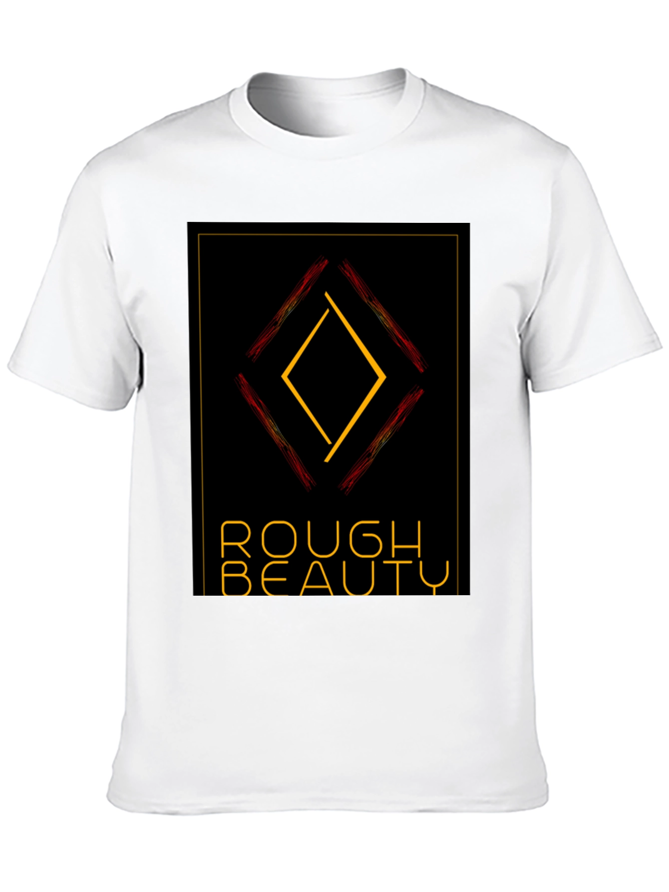 Rough Beauty Diamond Tee - Edgy Graphic Print