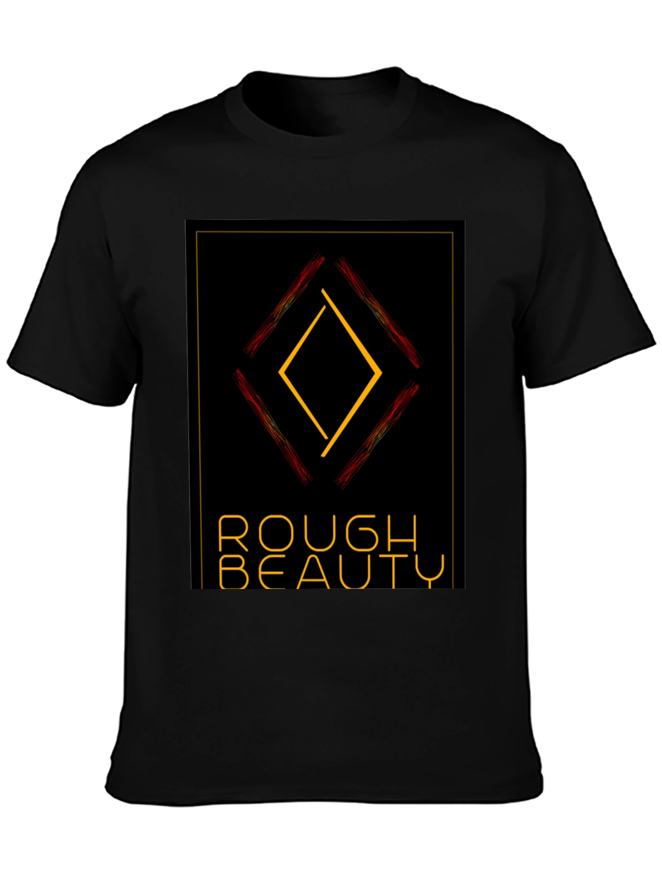Rough Beauty Diamond Tee - Edgy Graphic Print