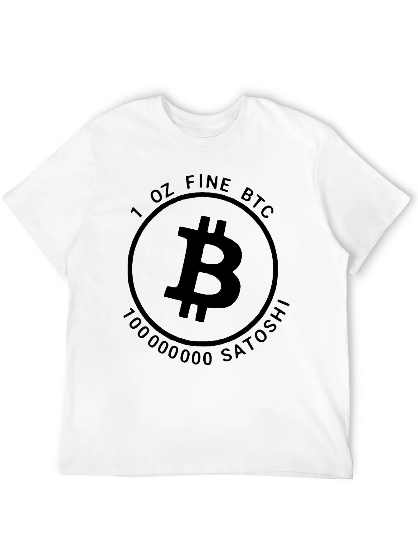 Bitcoin BTC 1 OZ Fine Satoshi Black T-Shirt
