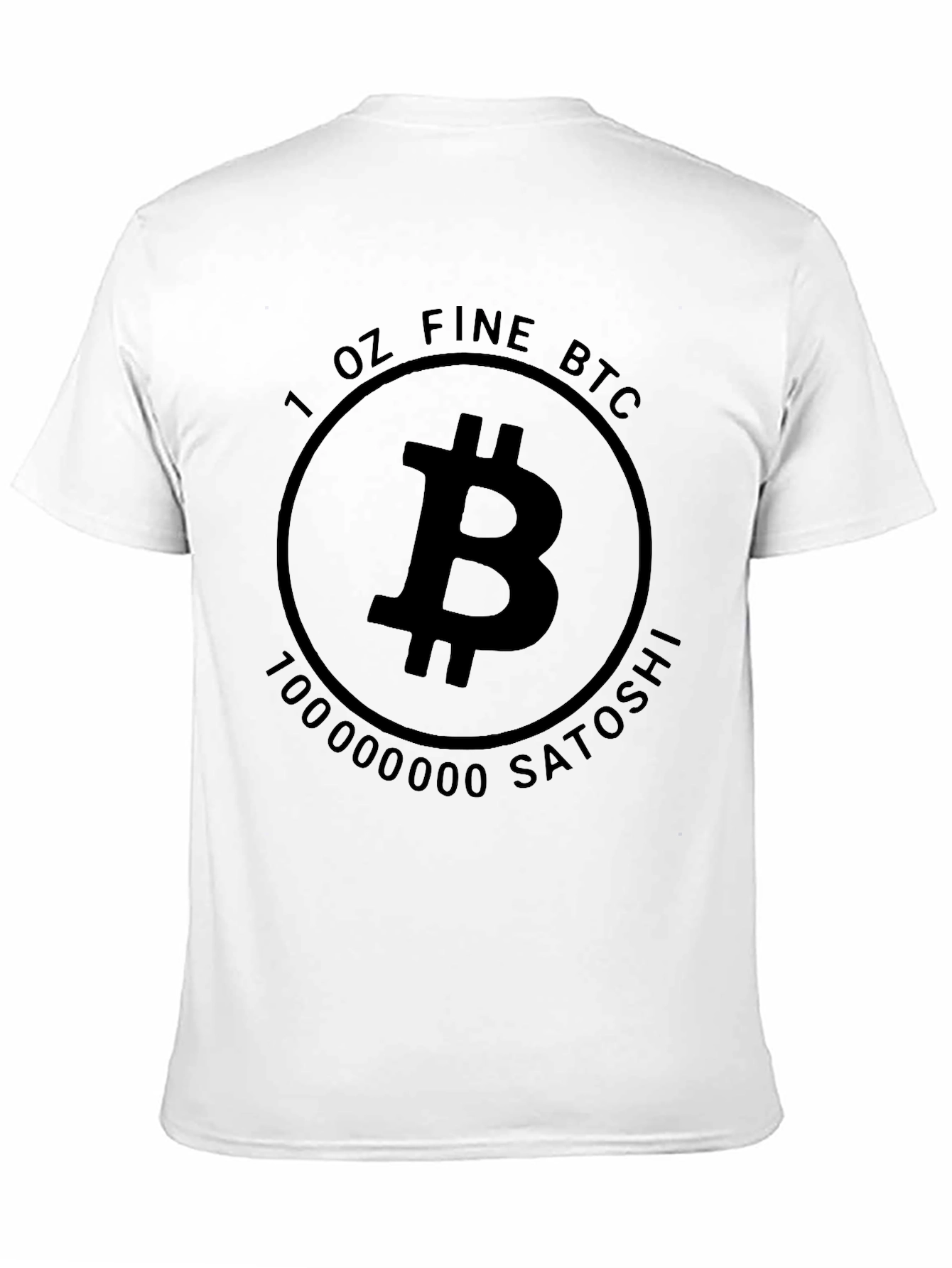 Bitcoin BTC 1 OZ Fine Satoshi Black T-Shirt
