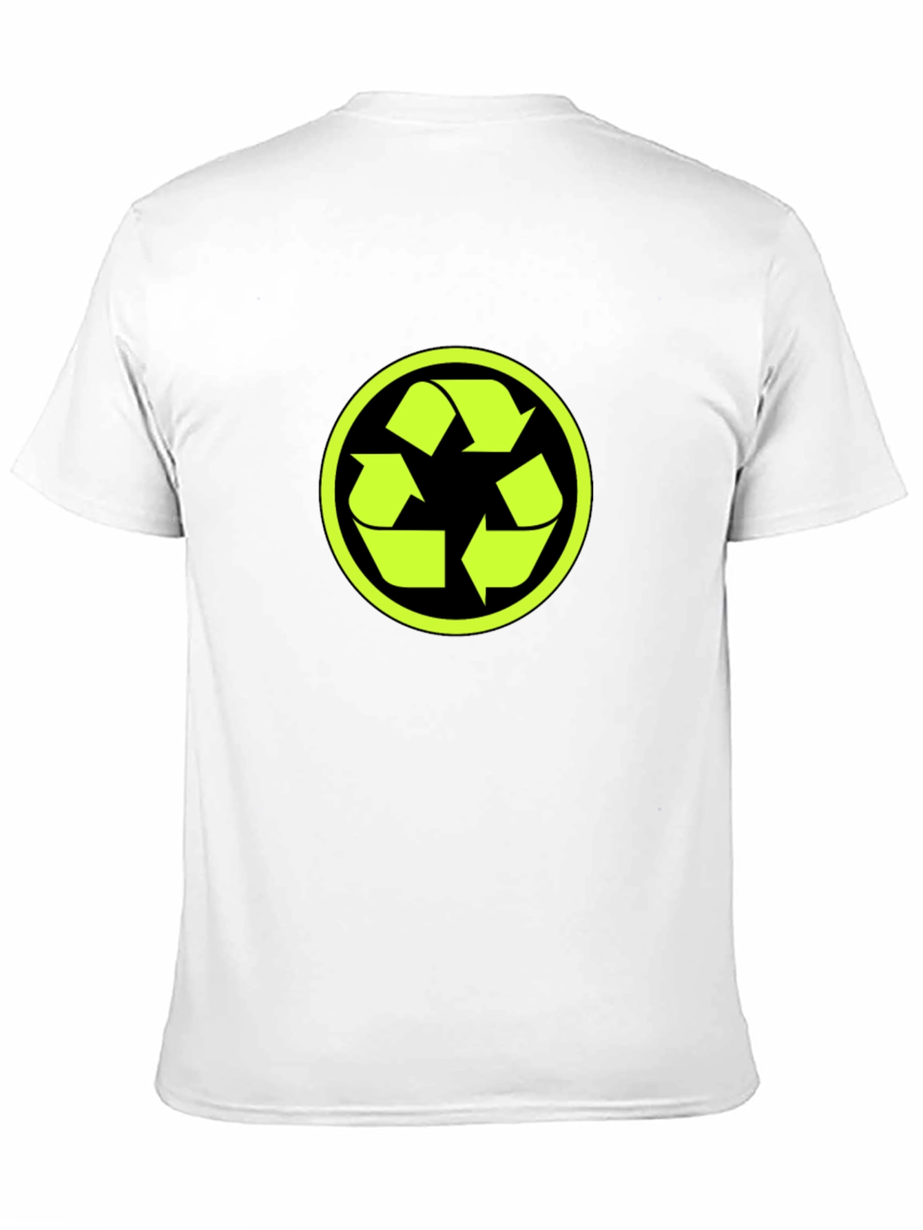Eco-Friendly Black T-Shirt with Recycle Logo