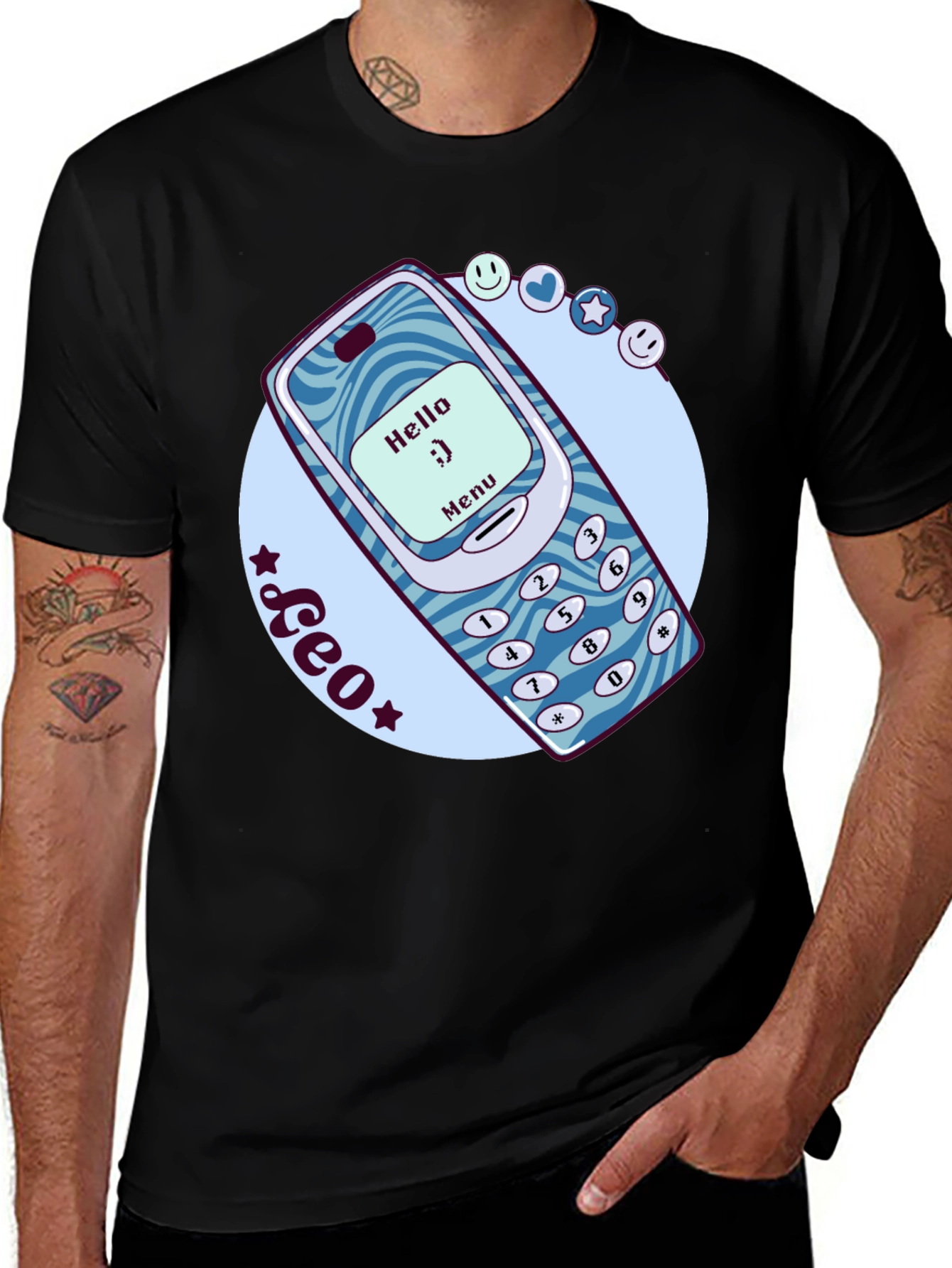 Retro Cell Phone Graphic T-Shirt - Nostalgic Tech Tee
