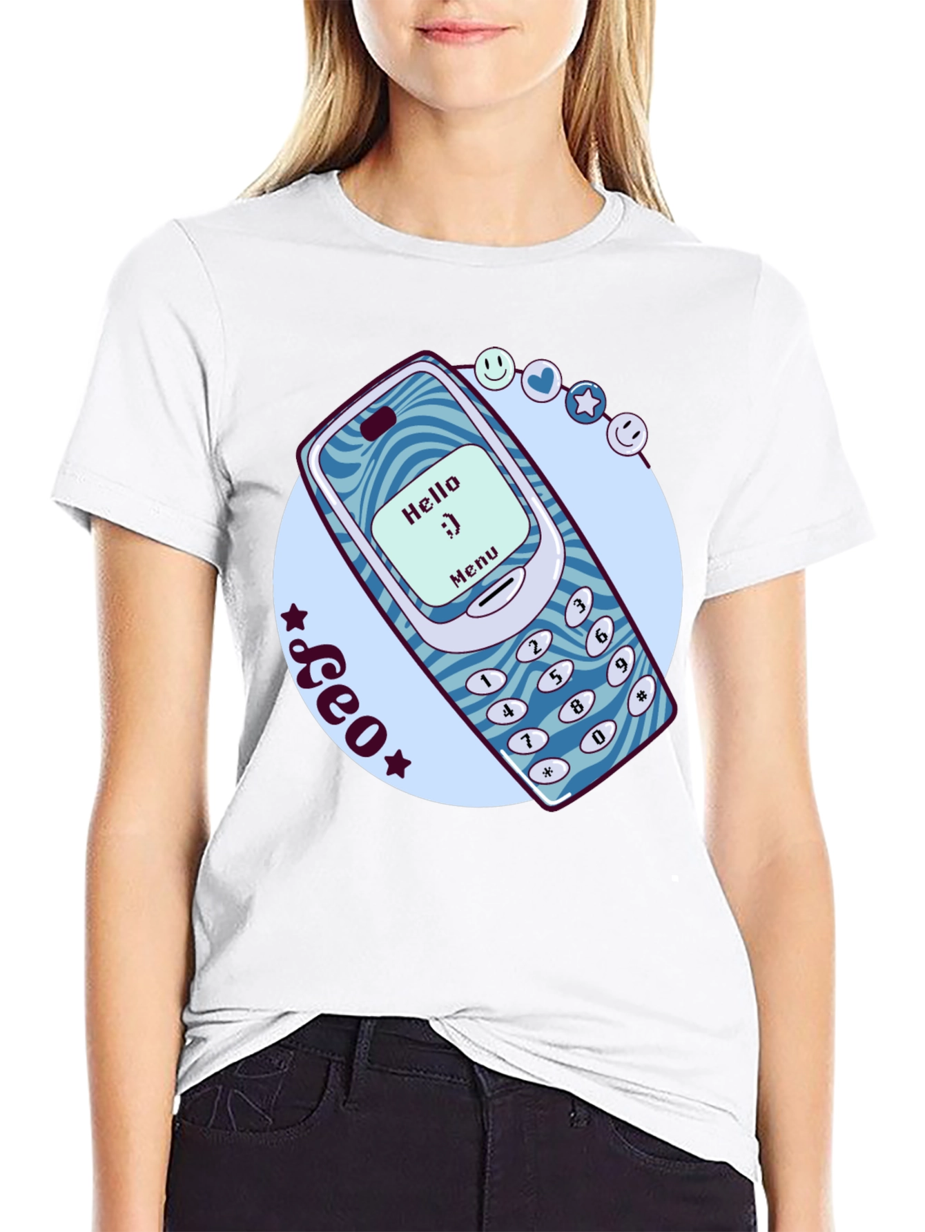 Retro Cell Phone Graphic T-Shirt - Nostalgic Tech Tee