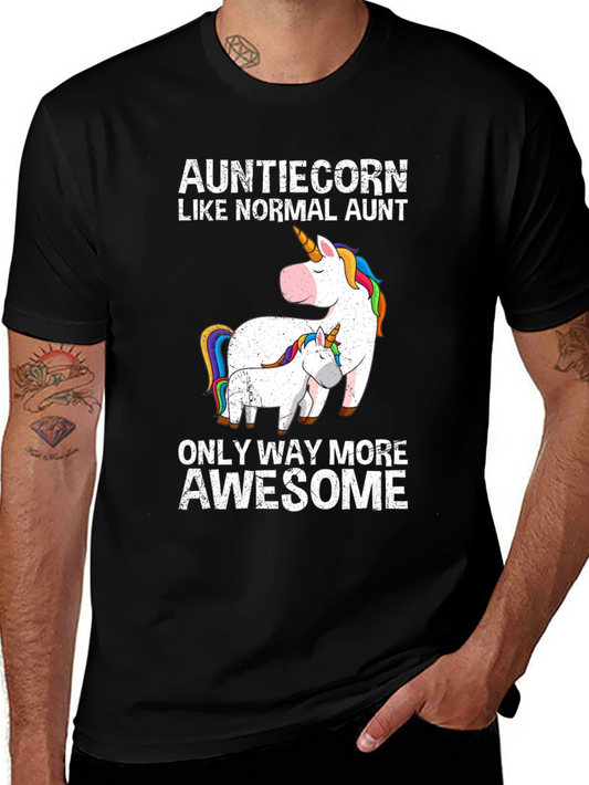 Auntiecorn Funny Aunt Unicorn T-Shirt