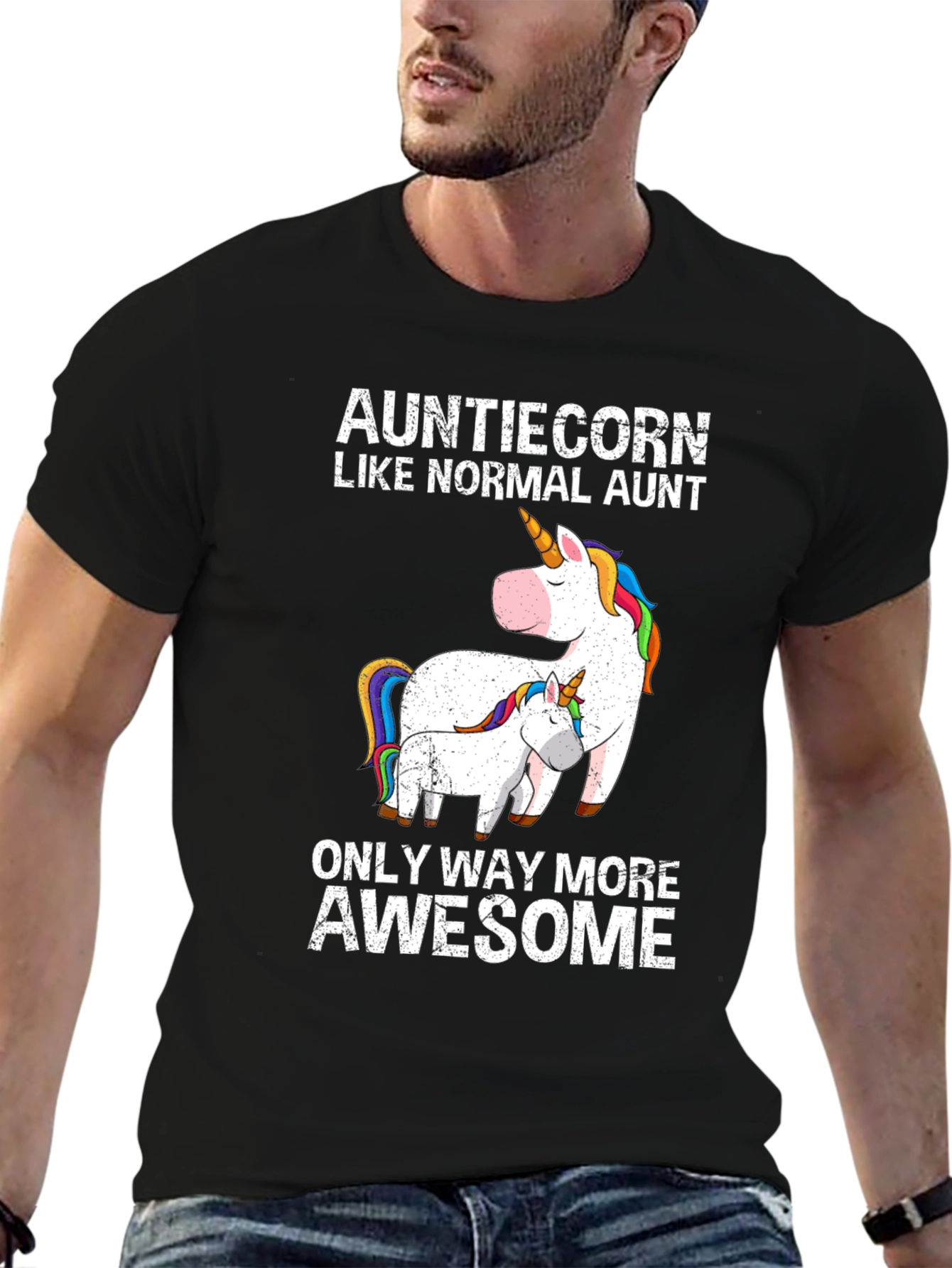Auntiecorn Funny Aunt Unicorn T-Shirt