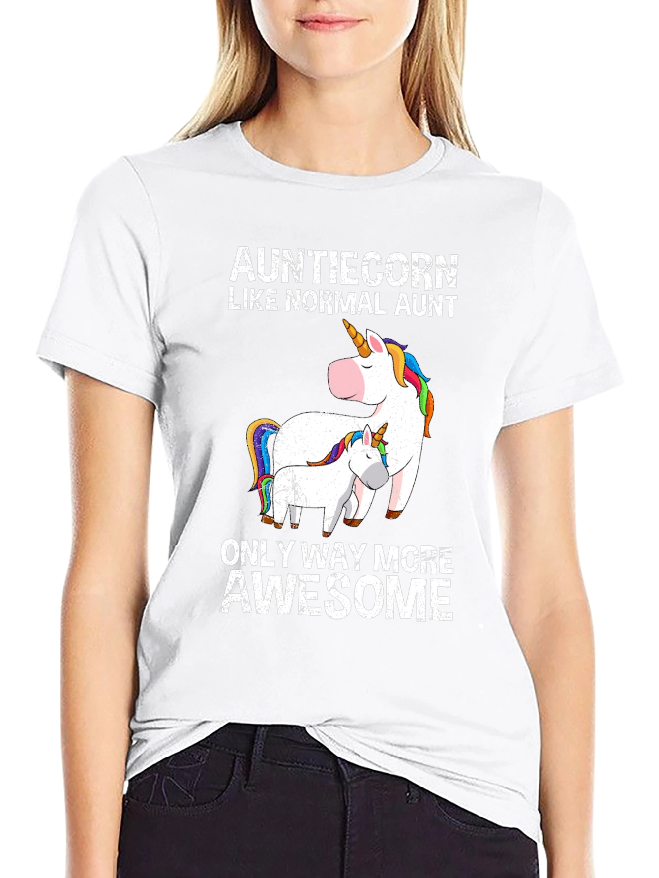 Auntiecorn Funny Aunt Unicorn T-Shirt