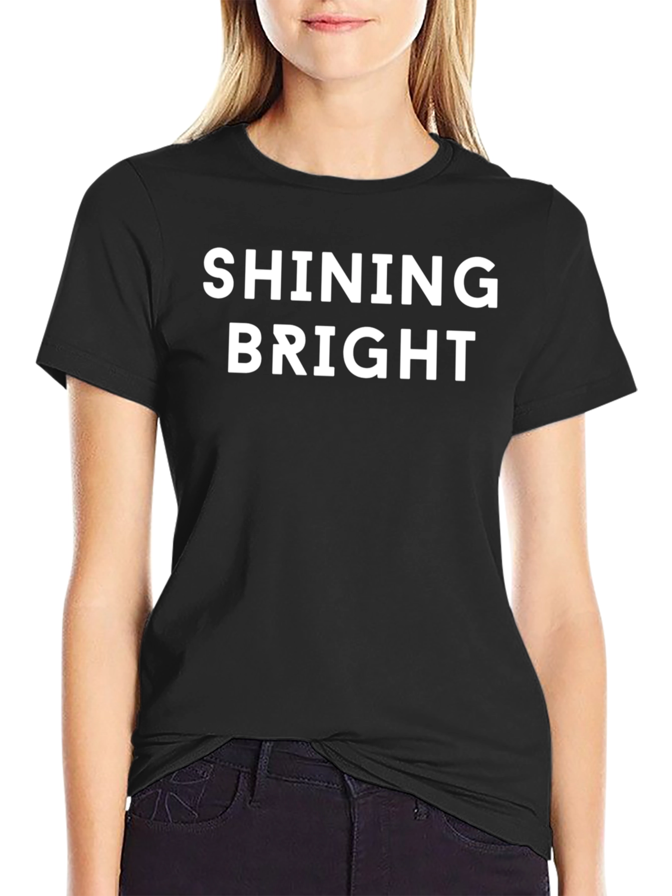 Shining Bright Black Graphic Tee
