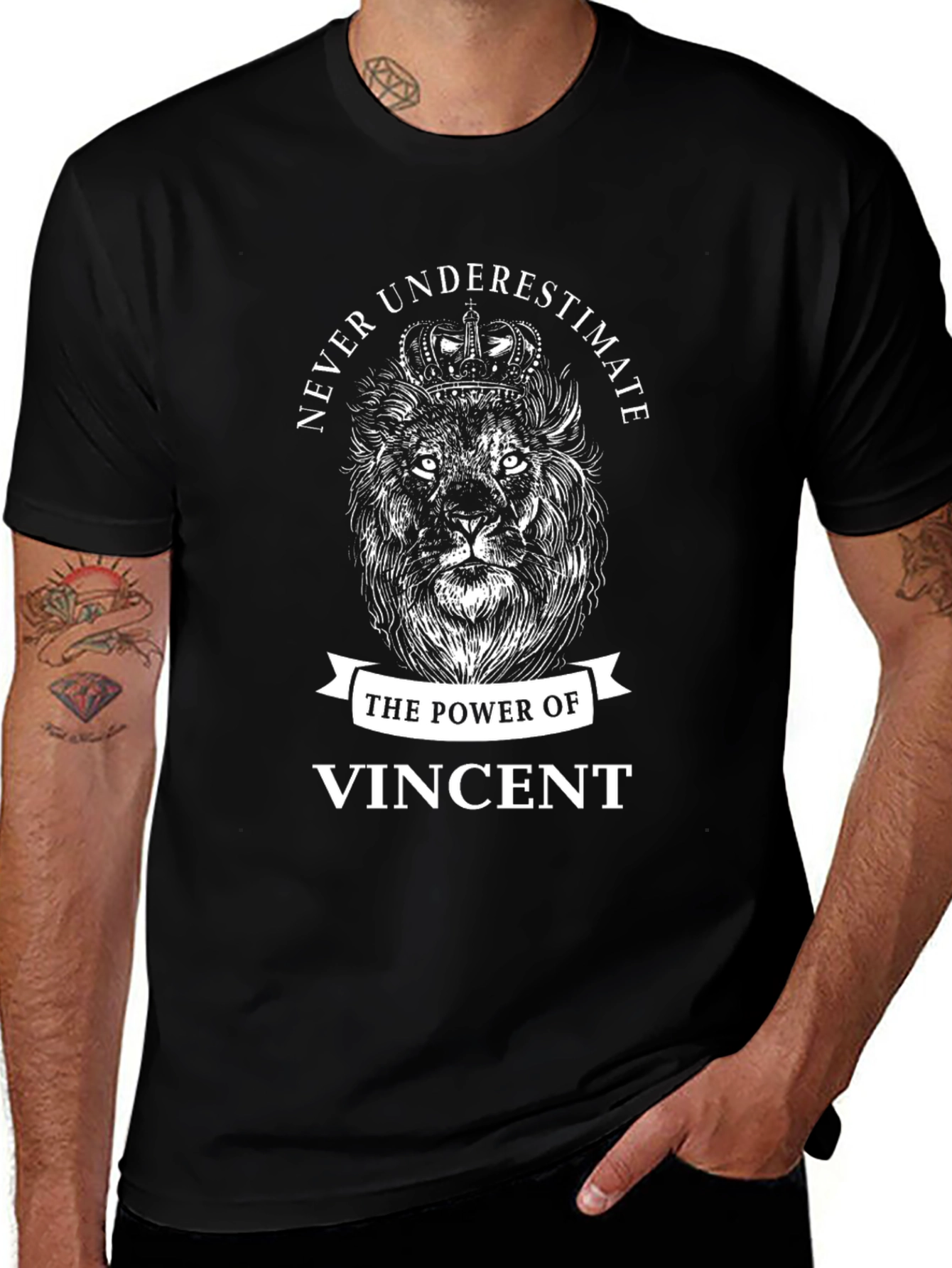 Never Underestimate Vincent Lion Graphic Tee