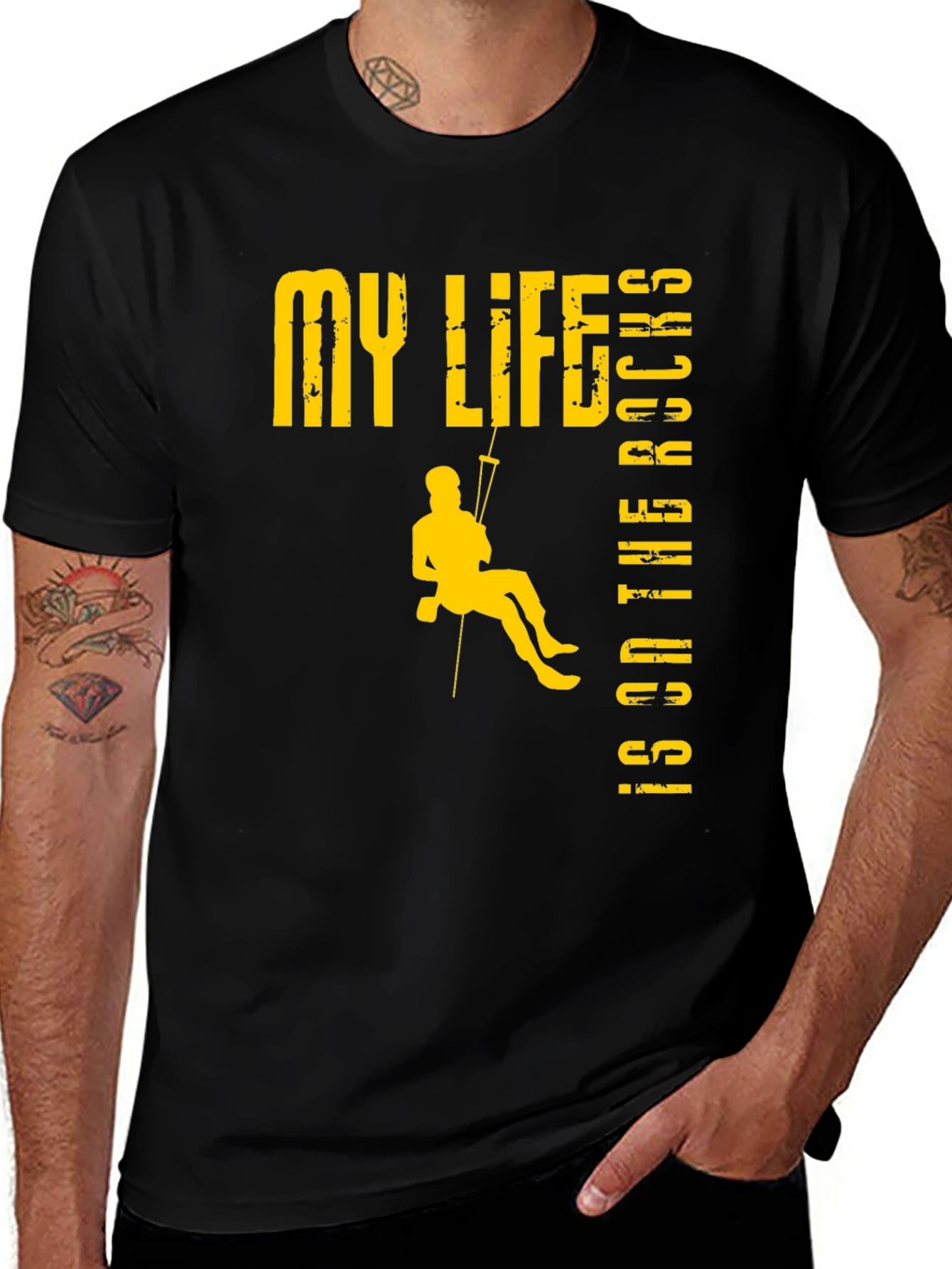 Rock Climbing T-Shirt: My Life Is On The Rocks