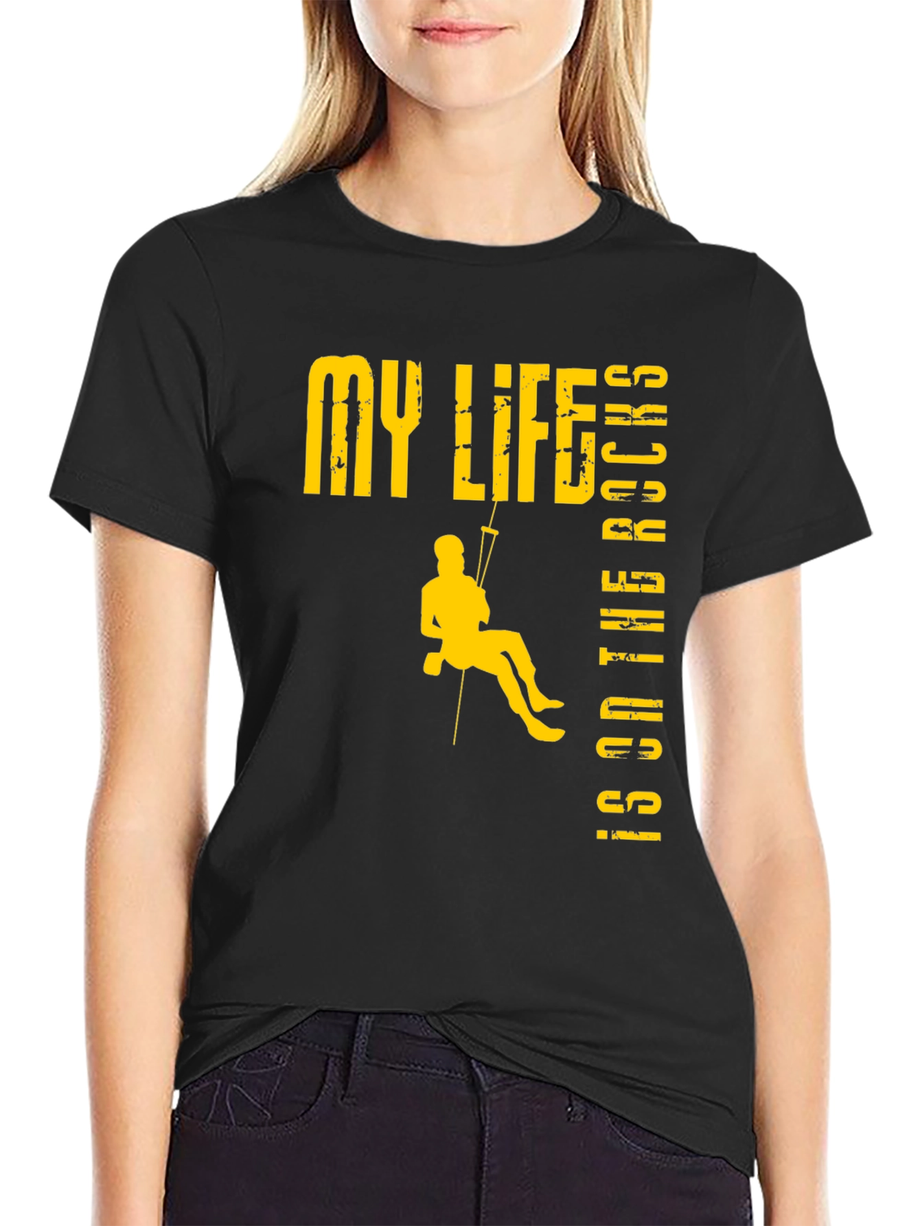 Rock Climbing T-Shirt: My Life Is On The Rocks