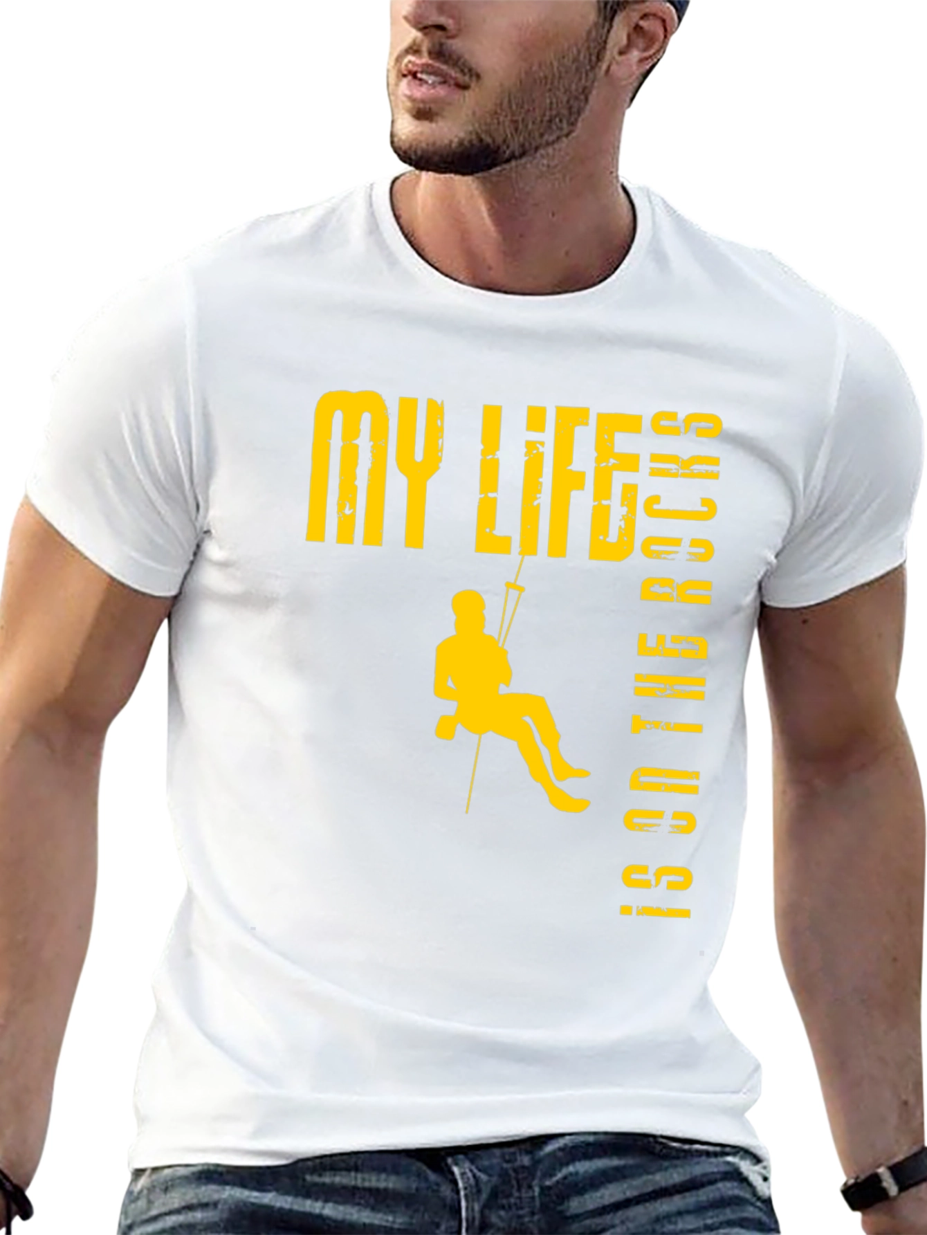 Rock Climbing T-Shirt: My Life Is On The Rocks