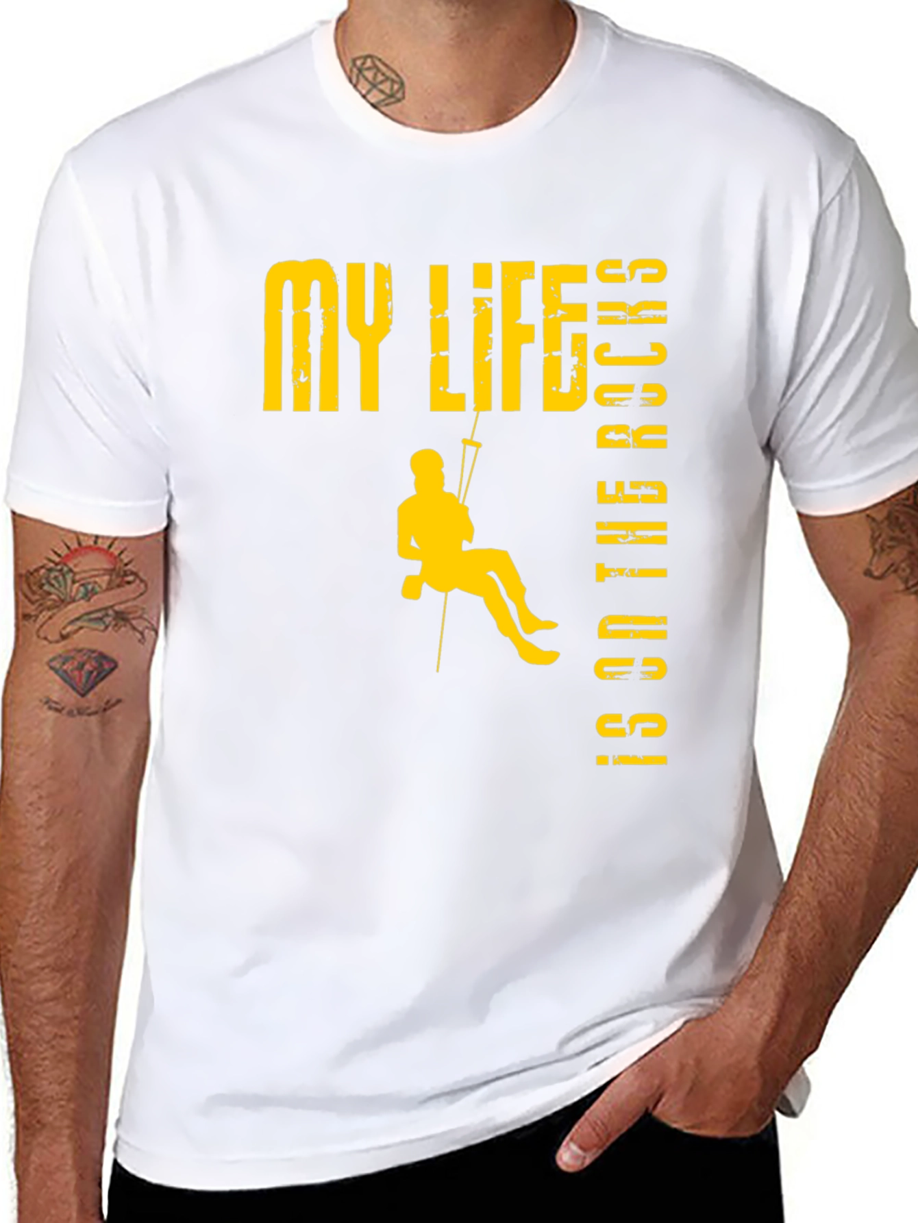 Rock Climbing T-Shirt: My Life Is On The Rocks