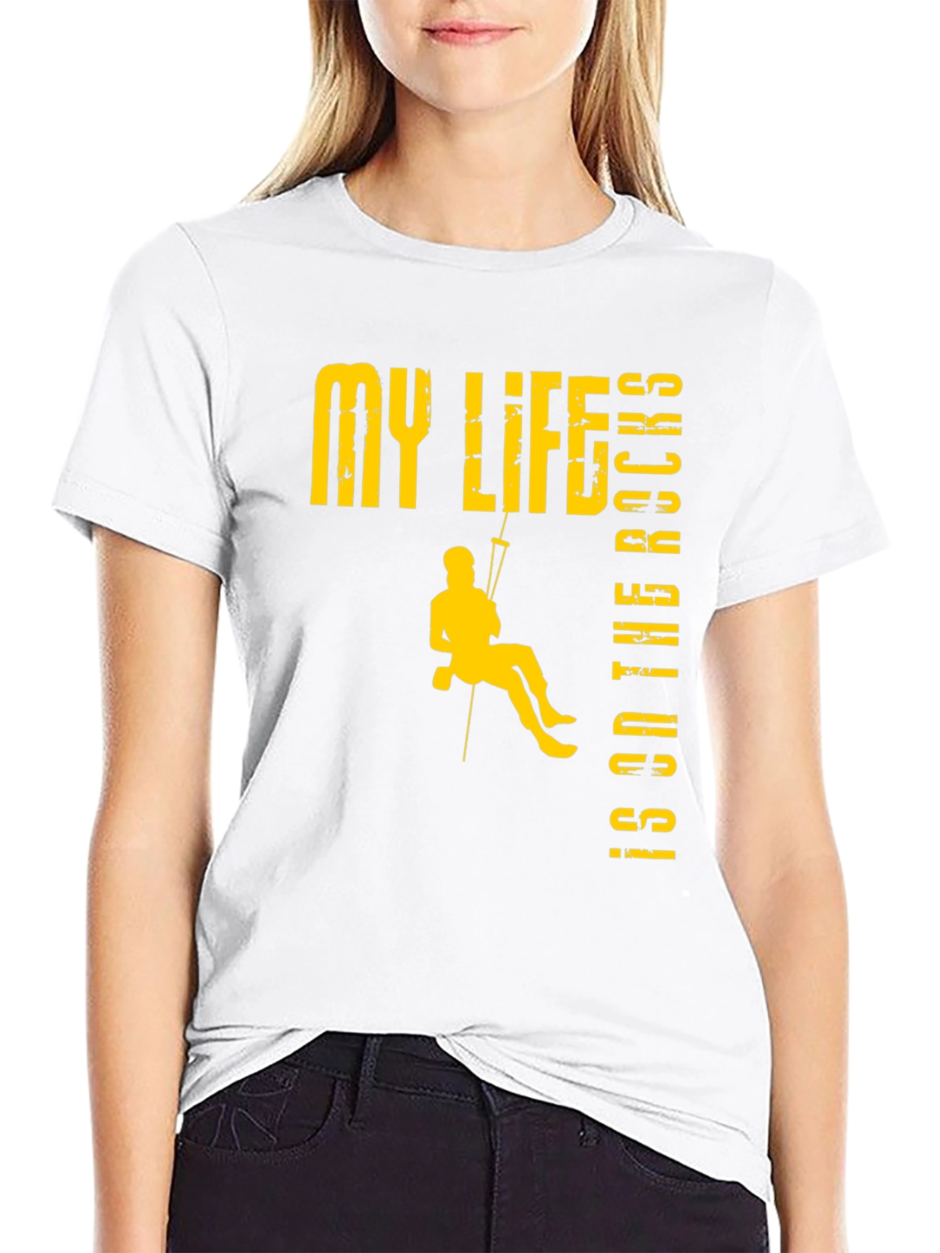 Rock Climbing T-Shirt: My Life Is On The Rocks