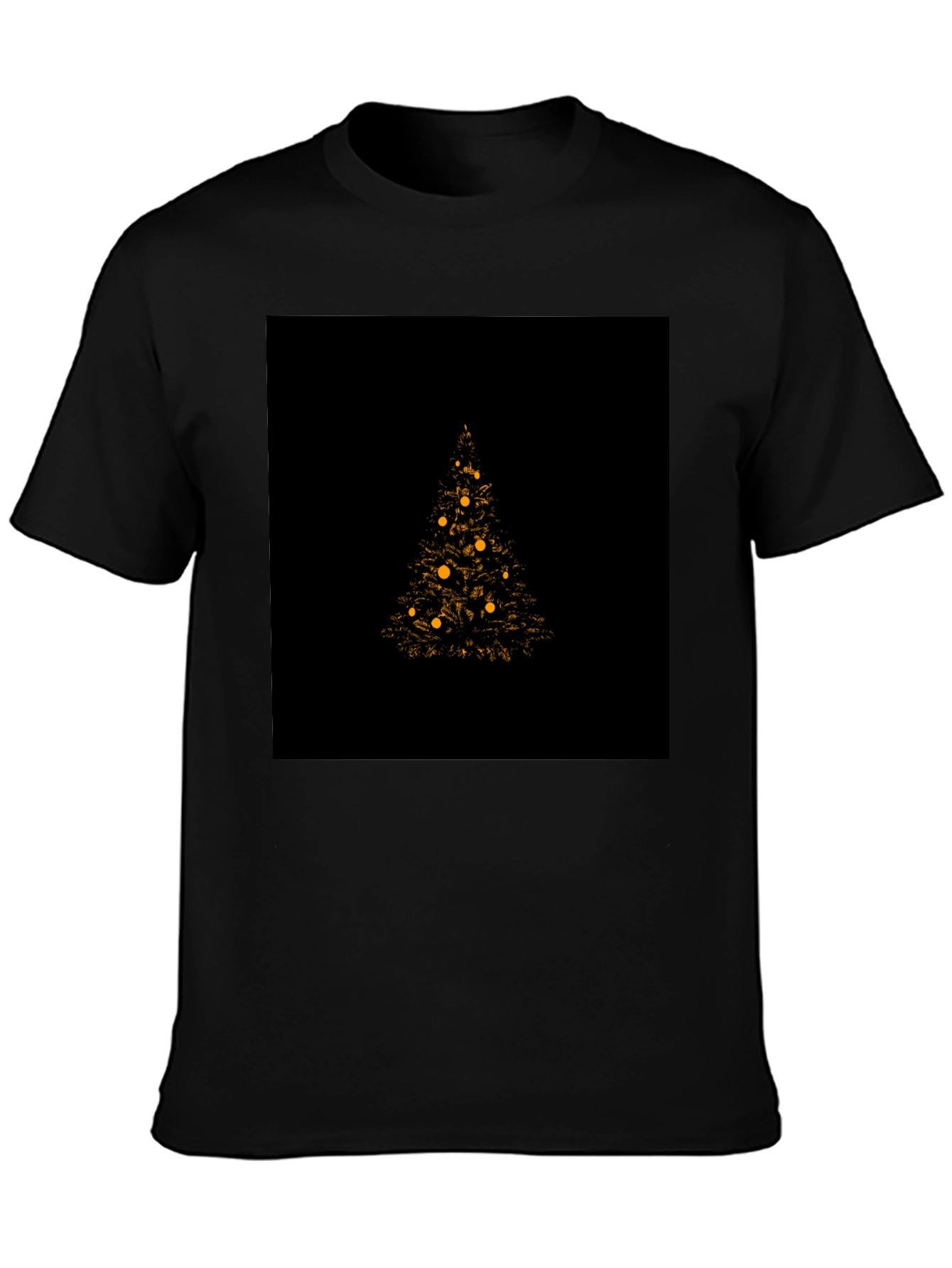 Christmas Tree Graphic Tee - Black